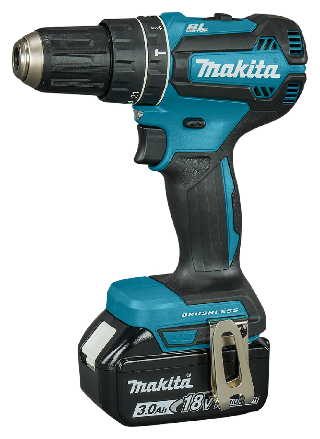 Makita DHP485SFE 18V Li-Ion kit Perceuse-visseuse sans fil (2x 3.0Ah batterie) en coffret - sans charbon-image