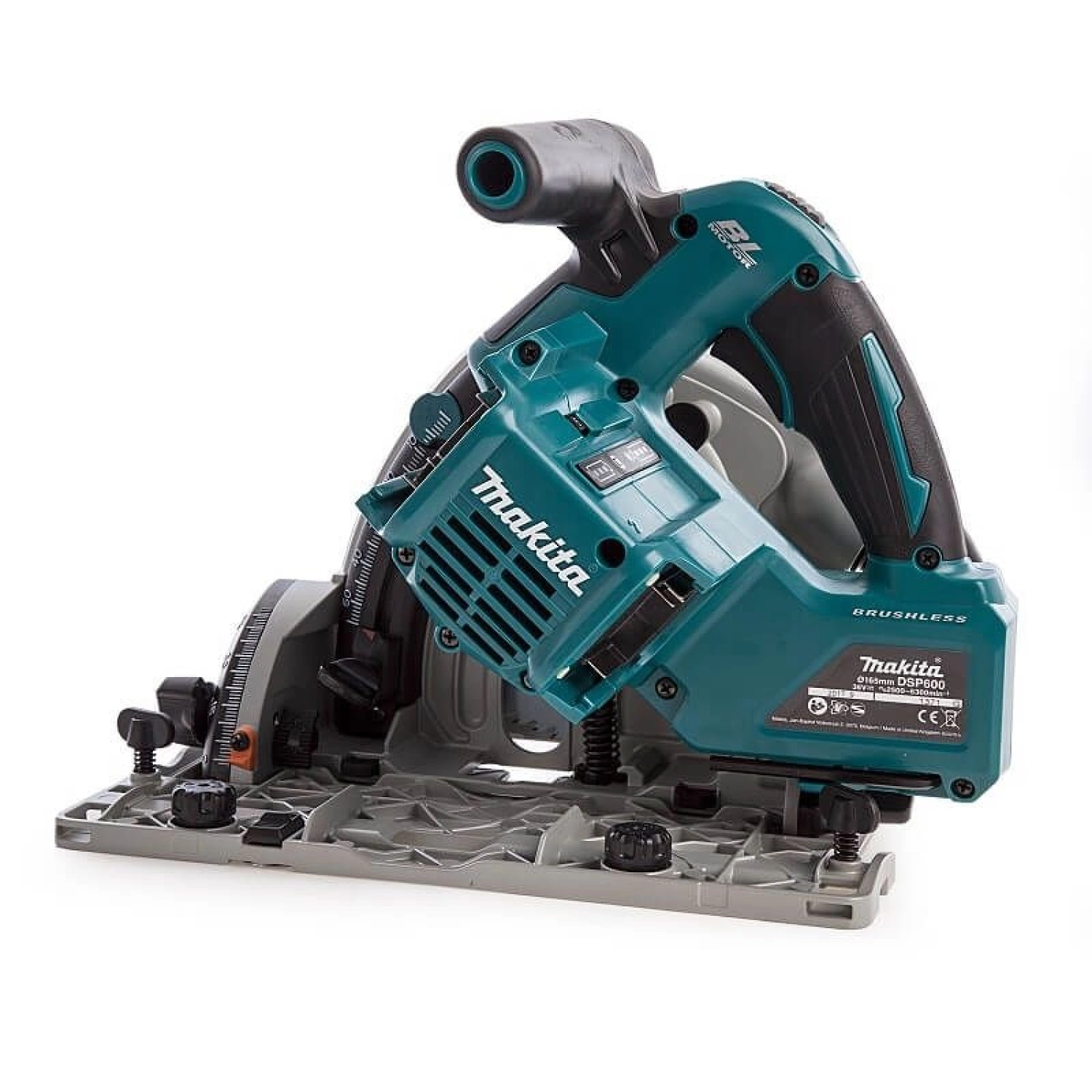 Makita DSP600PT2J1 36V (2x 18V) Li-Ion accu Invalzaag set (2x 5,0Ah accu) in Mbox incl. geleiderail - 165 x 20 mm - koolborstelloos-image