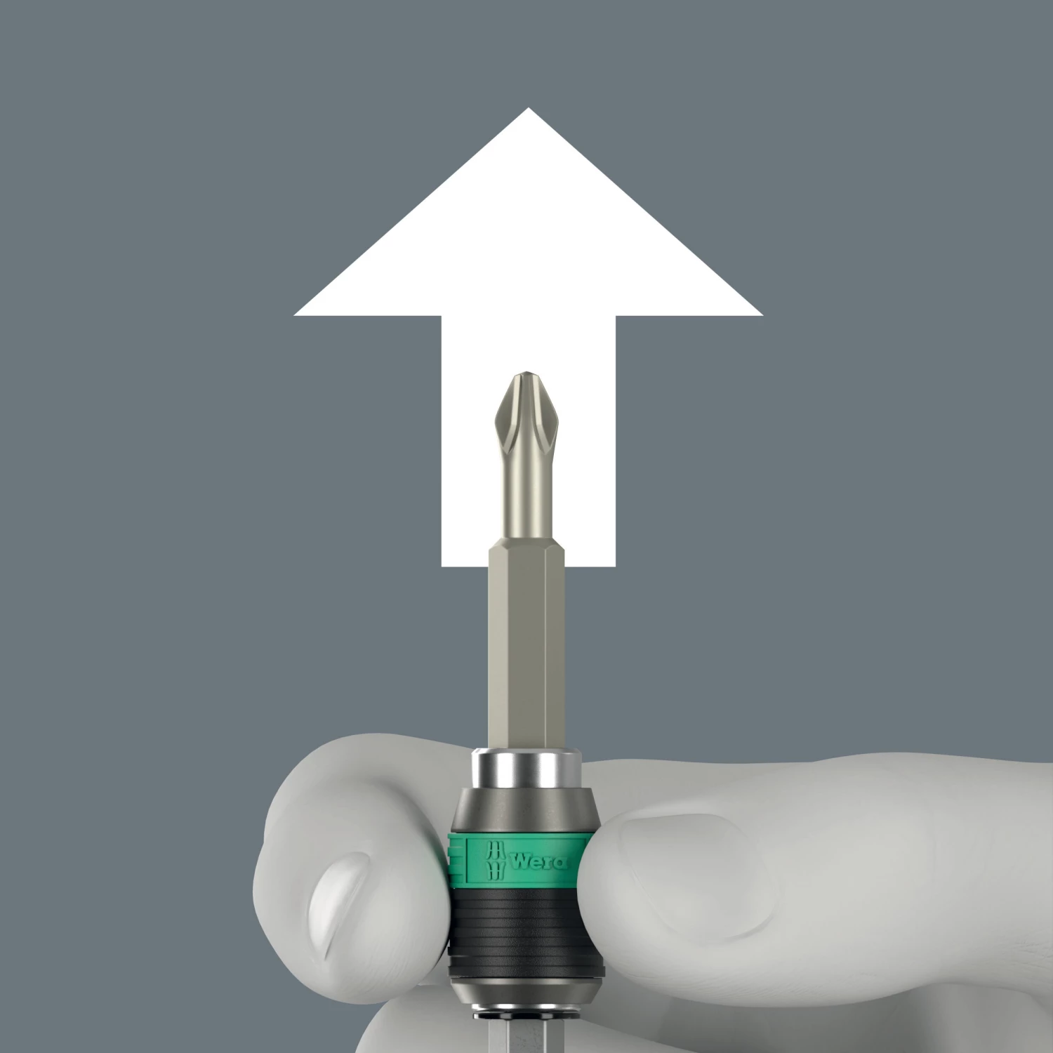Wera 05051536001 13 pièces Kraftform Kompakt Pistol RA-R 2 tournevis à embouts interchangeables dans un étui - avec fonction cliquet-image