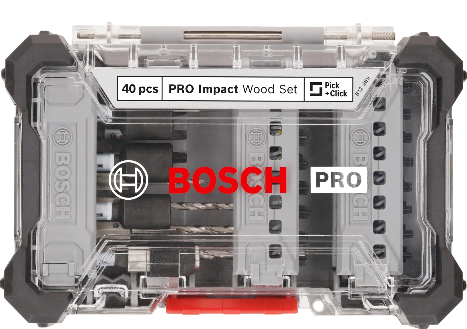 Bosch 2608521U87 Jeu assorti de 40 embouts de vissage à chocs PRO et de forets à bois-image