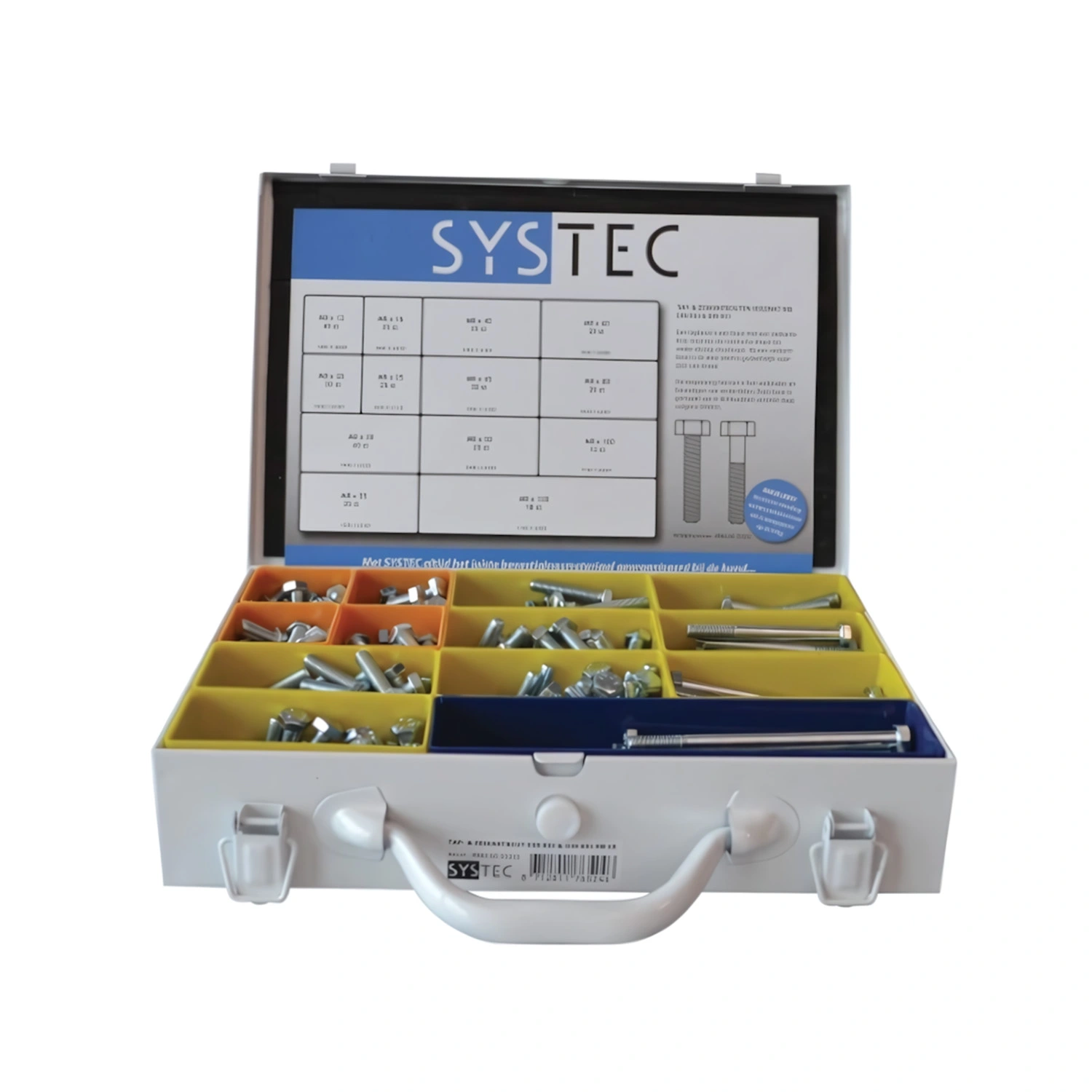 Systec Stalen Assortimentskoffer met diverse tap en zeskantbouten - M8 (365st)