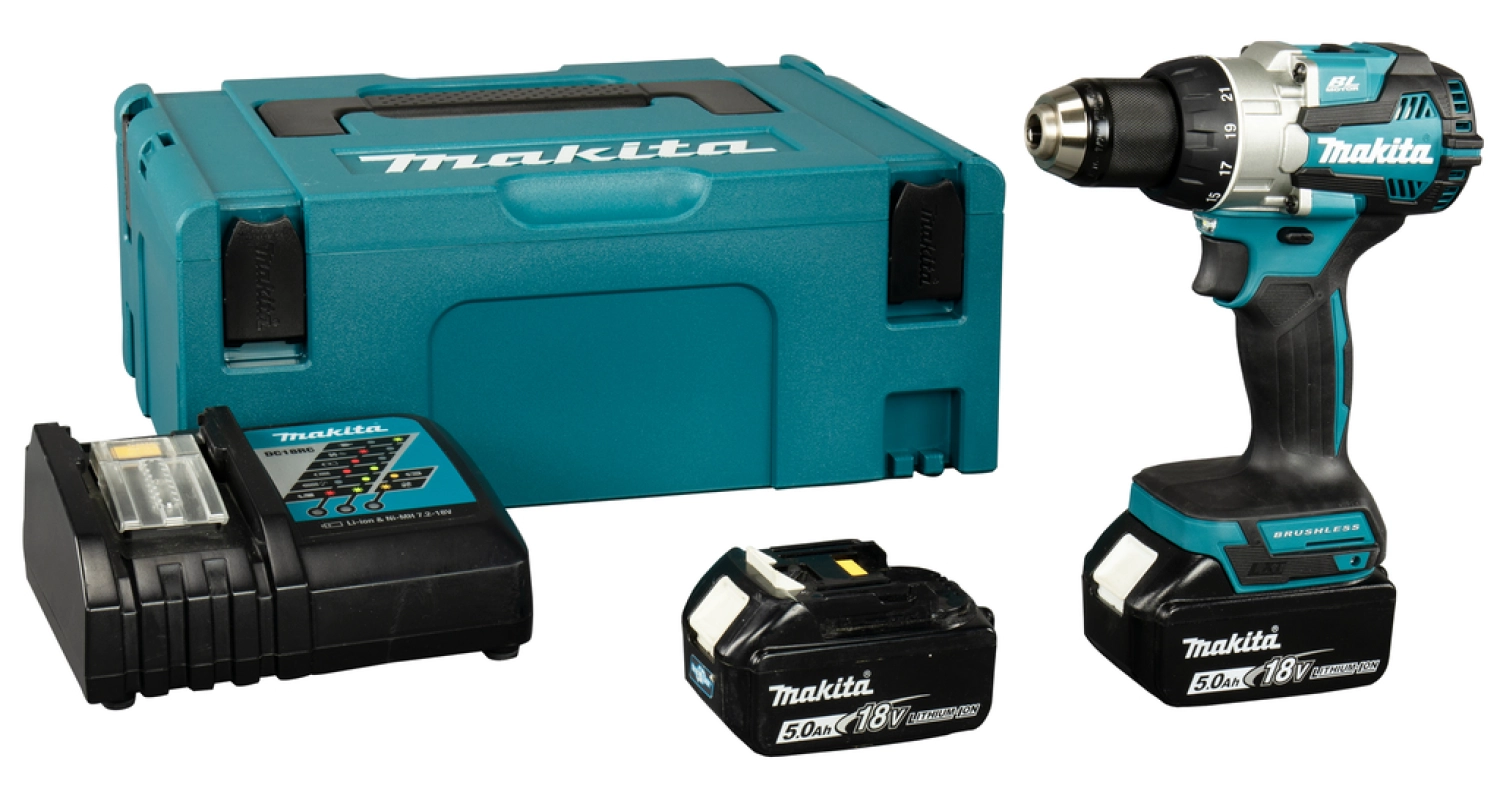 Makita DDF489RTJ 18V L-ion accu boor-/schroefmachine set (2x 5.0Ah) in Mbox - 73Nm-image