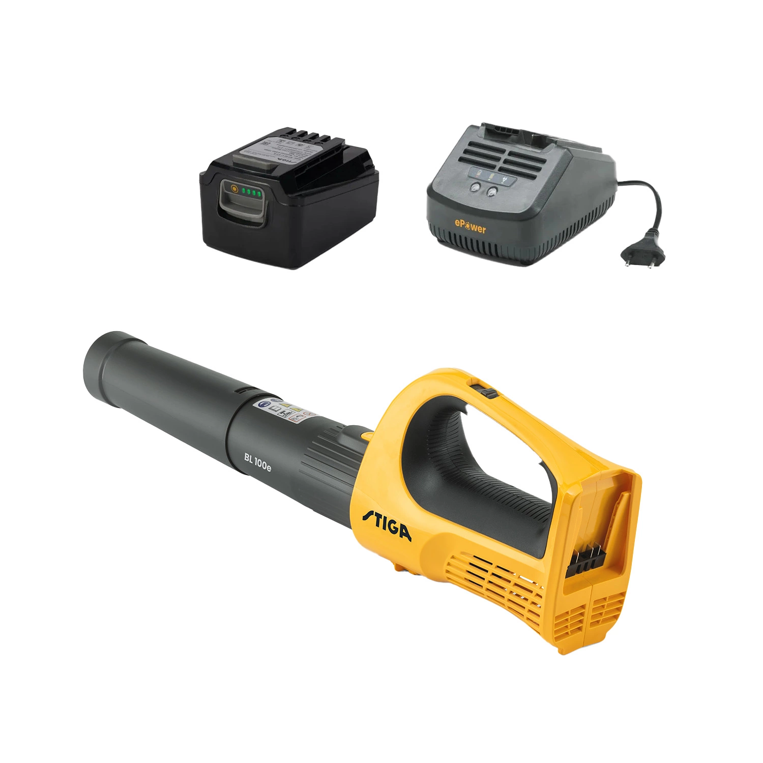 Stiga BL 100e Kit Accu bladblazer set (1x 4,0Ah) - 32m/s - 7,8m³/min-image
