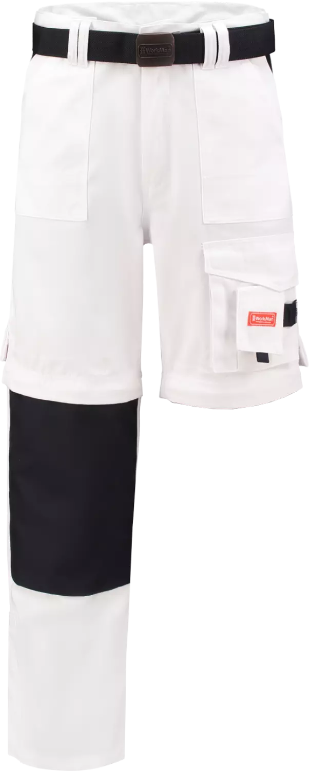 Workman 1004 Classic Worker ZIP OFF Pantalon de travail - Blanc / Bleu marine - Taille 54 (38/34)-image