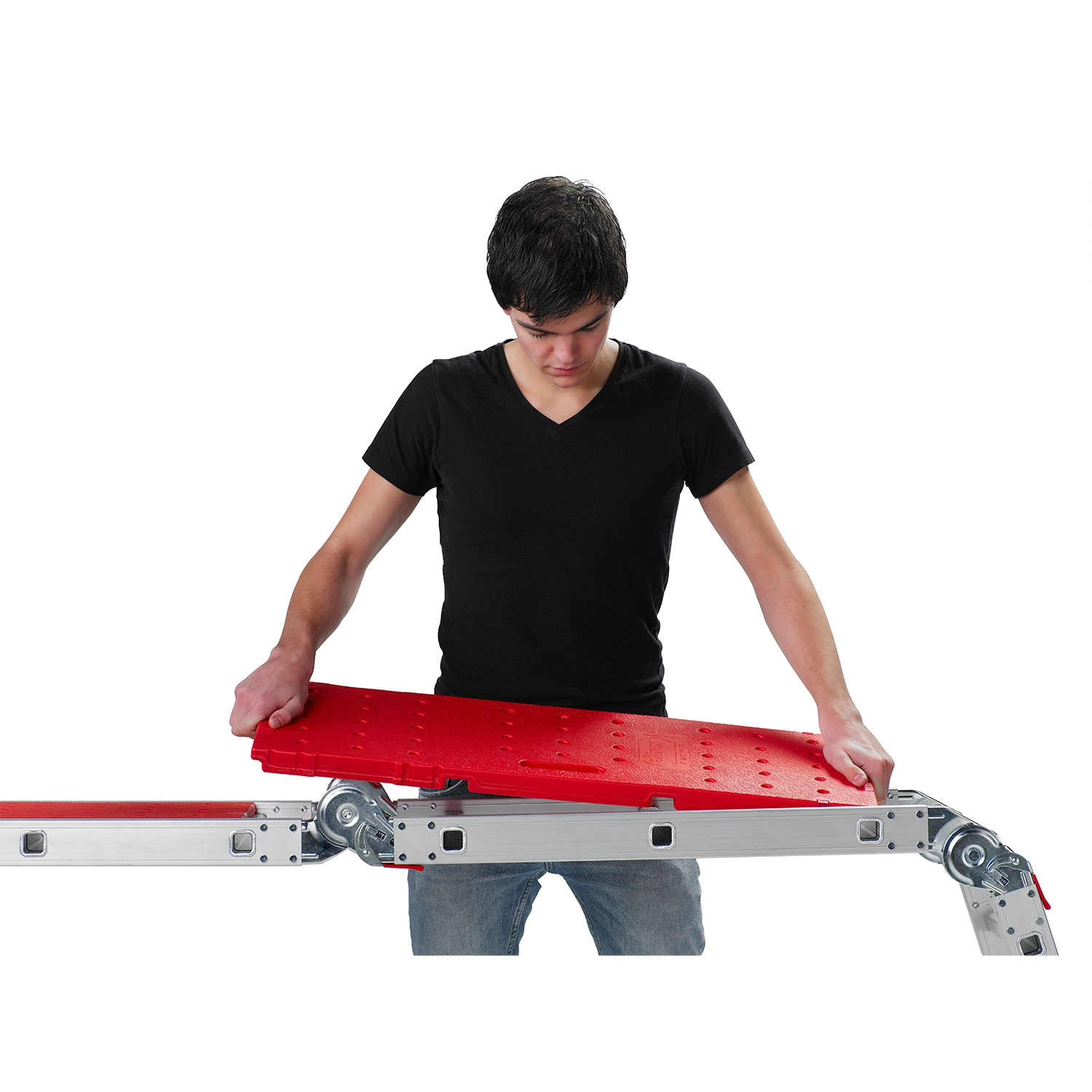 Altrex Varitrex-Plus Vouwladder - Aluminium - 4 x 3 sporten - max. werkhoogte 4,3m - met stabiliteitsbalk-image