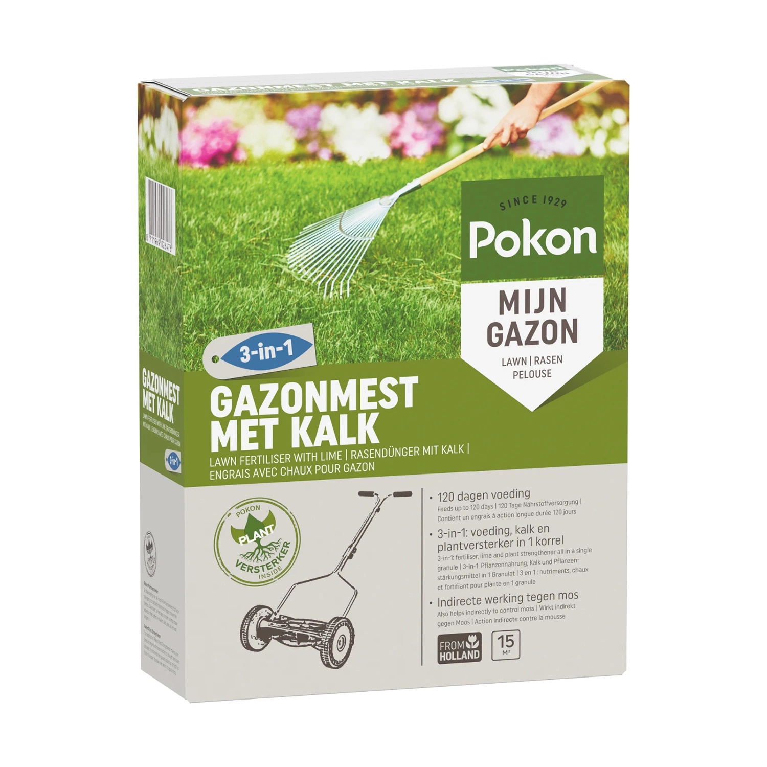 Pokon Gazonmest met Kalk 3-in-1 - 15m2-image