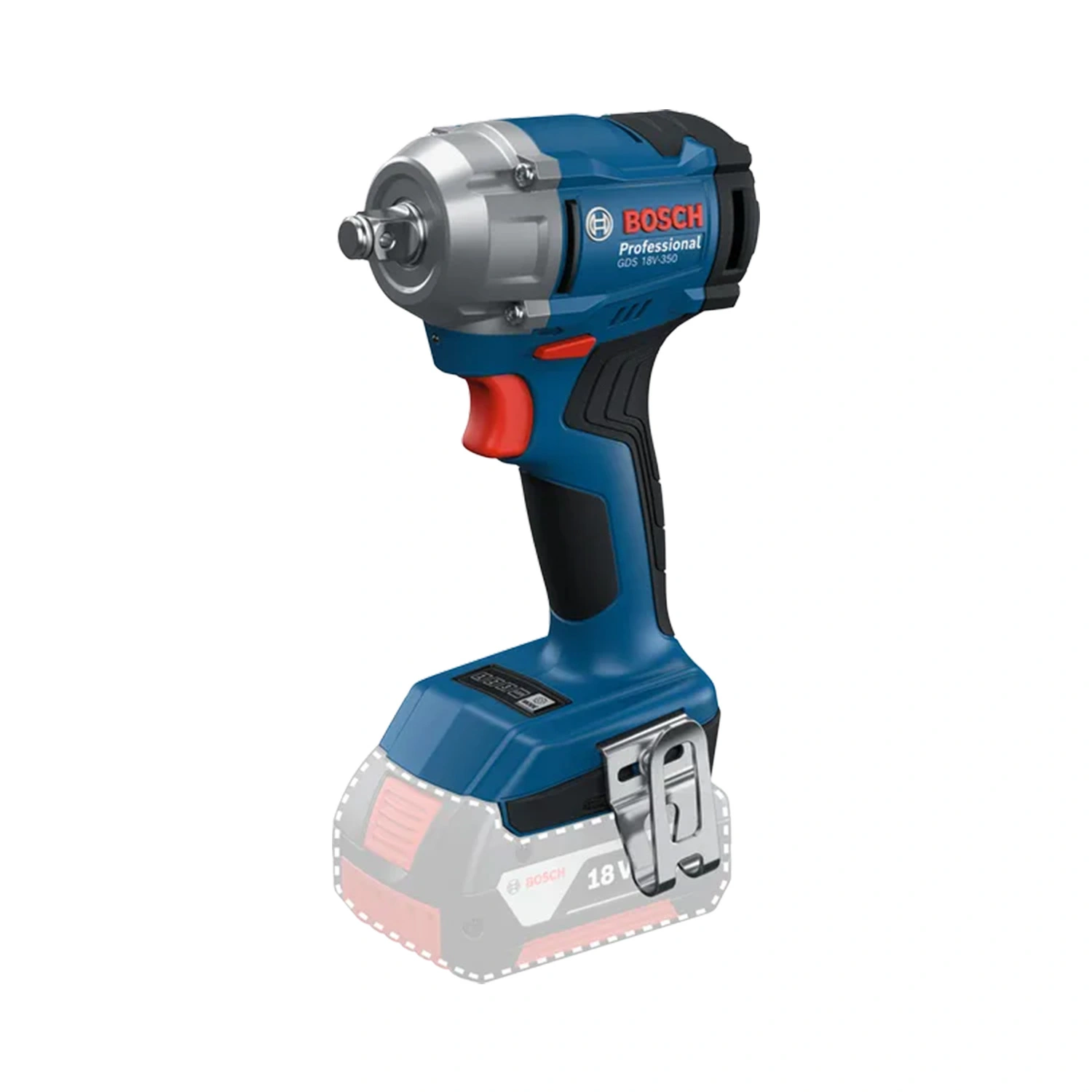 Bosch GDS 18V-350 18V accu slagmoersleutel body - 560 Nm