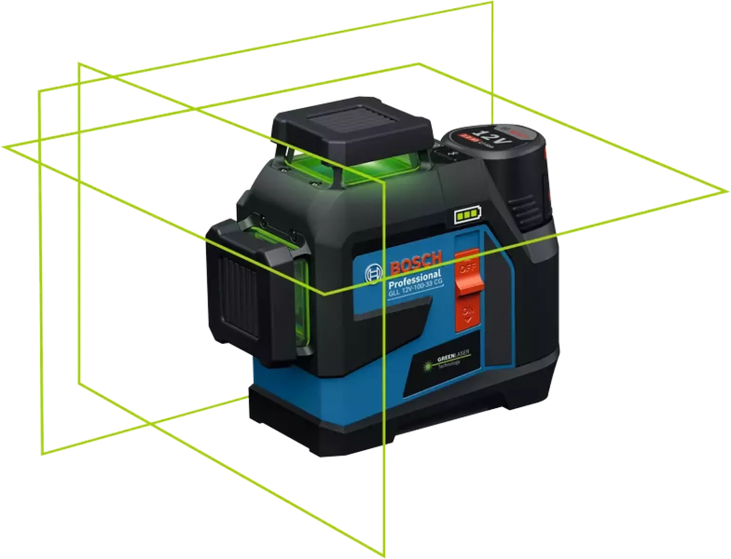 Bosch GLL 12V-100-33 CG 12V accu Lijnlaser in tas-image
