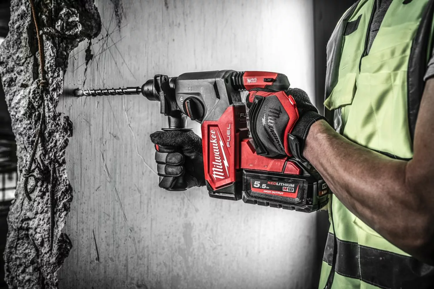 Milwaukee M18 FHX-0X 18V Li-ion Accu SDS-plus boorhamer body in HD Box-image