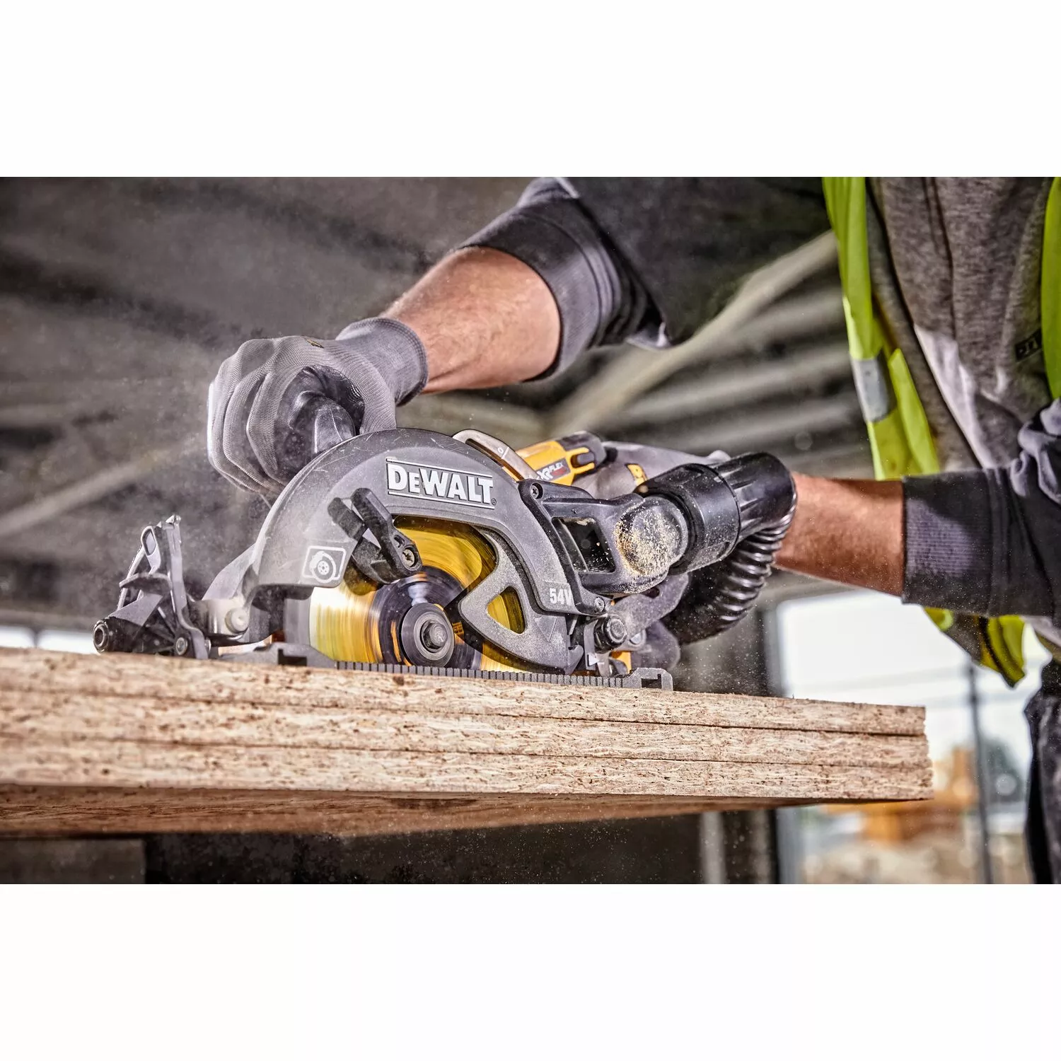 DeWALT DCS577N-XJ Scie circulaire sans fil 54V XR FlexVolt Li-Ion (machine seule) - 190 mm - moteur brushless-image