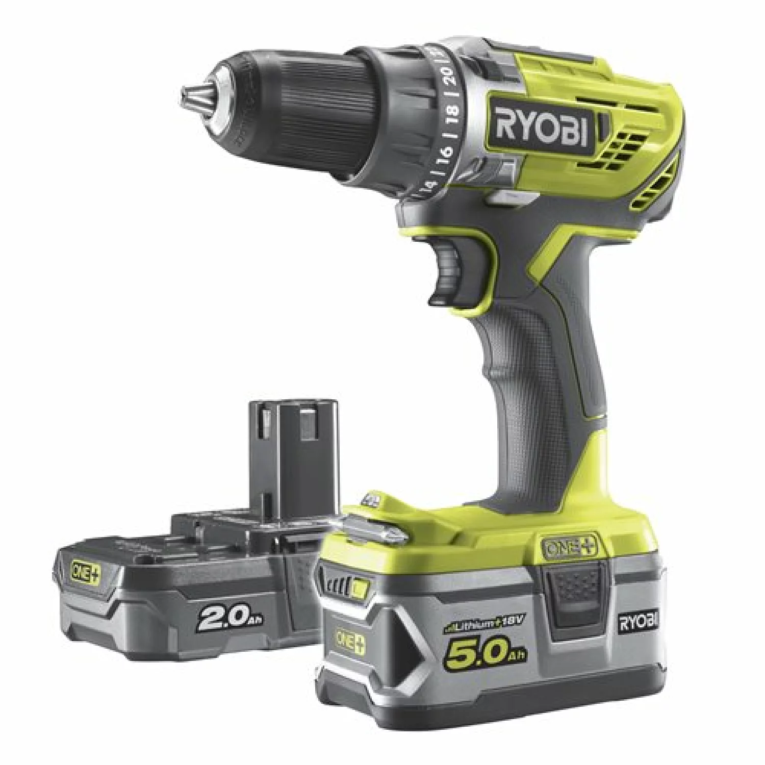 Ryobi R18DD3-252S 18V Li-Ion accu boormachine set (1x 5.0Ah & 1x 2.0Ah) in tas - 50Nm-image