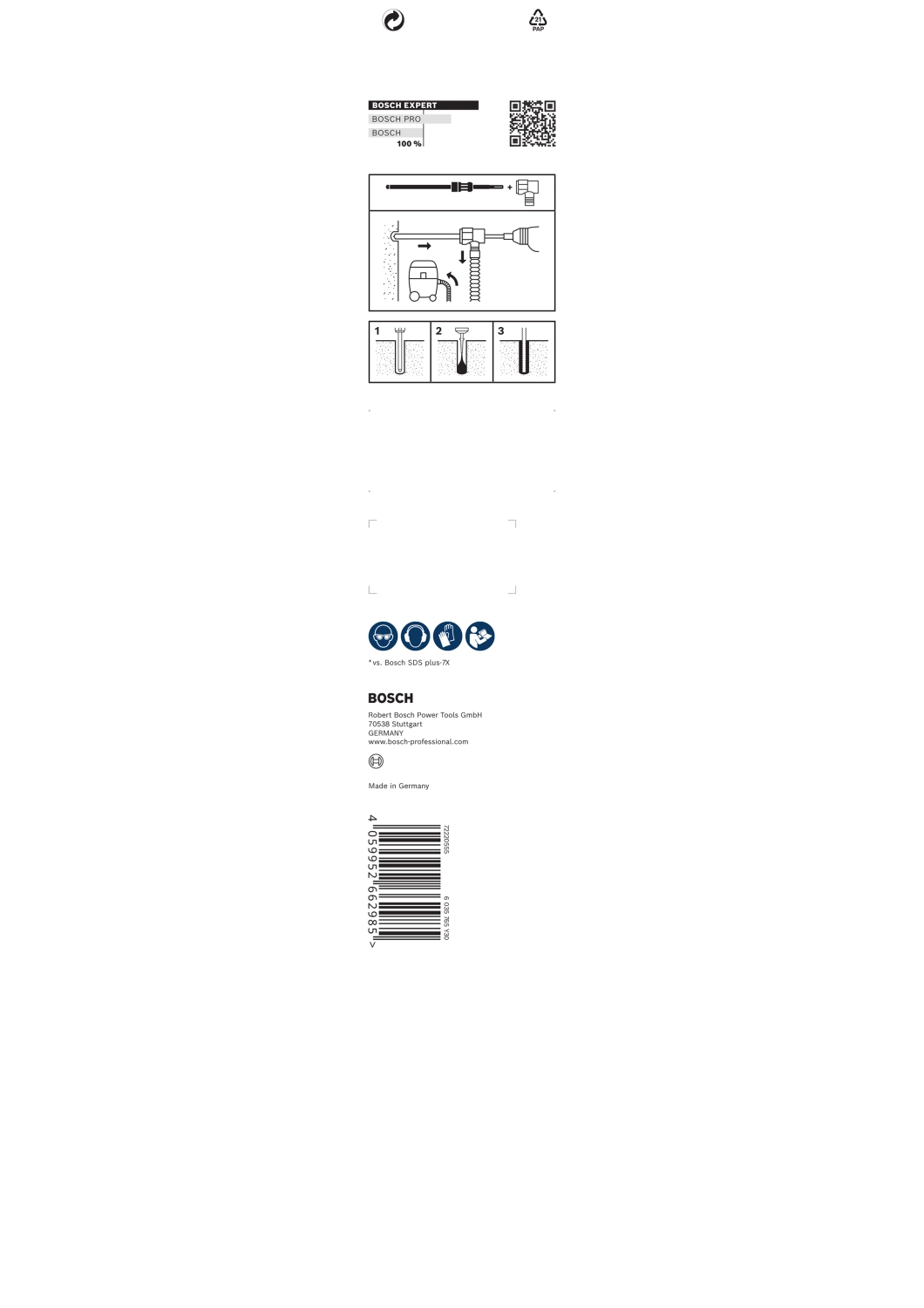 Bosch 2608901766 EXPERT Foret à marteau SDS Clean SDS plus-8X - 12x200x350mm-image