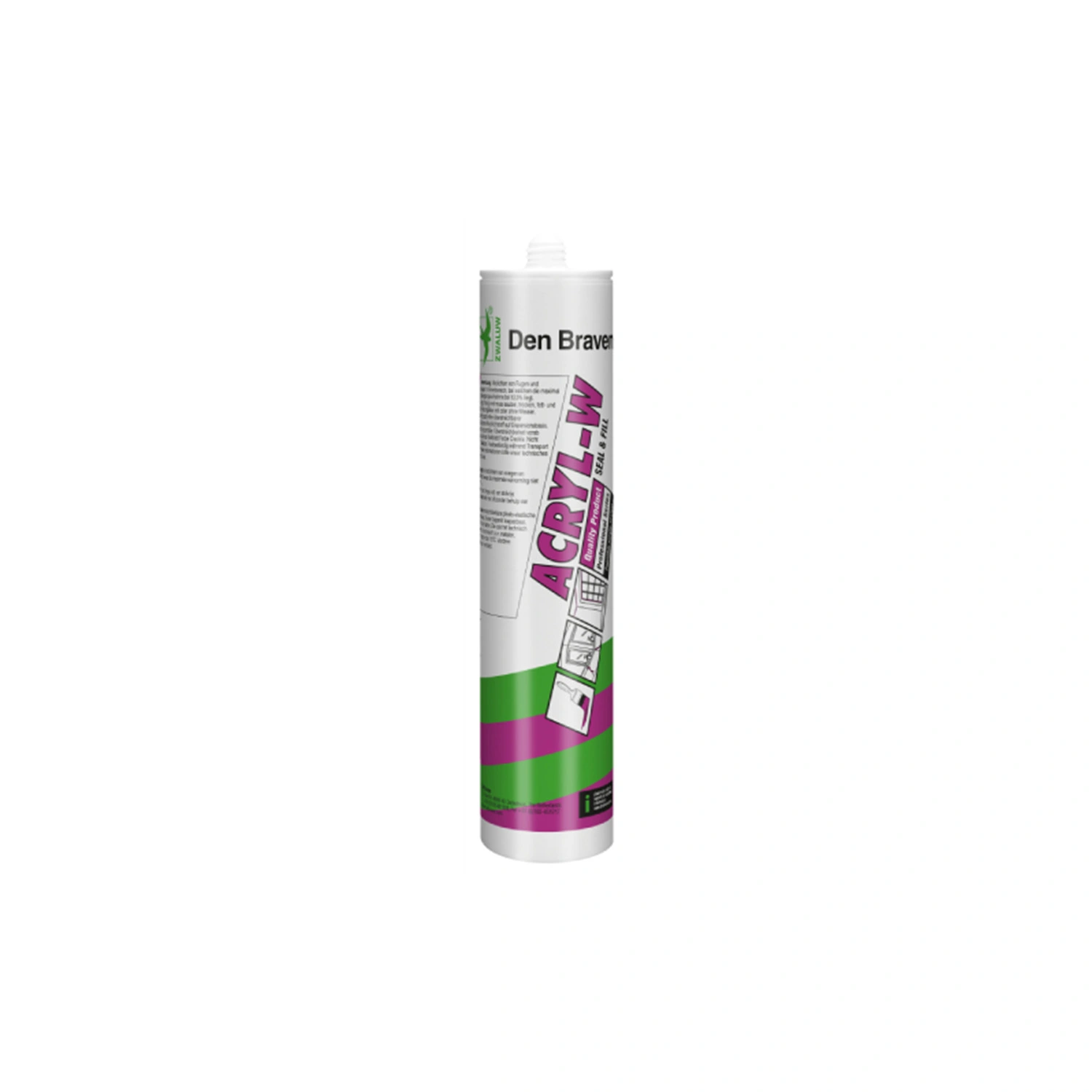 Zwaluw Den Braven 30880012 Acryl-W Acrylaatkit - Wit - 310ml - 12st