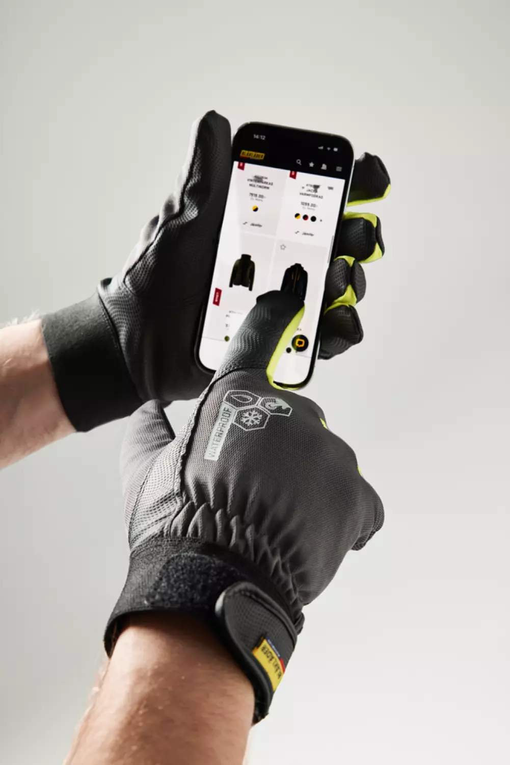 Blåkläder 2876 Gants de travail doublés imperméables Touch - 9-image