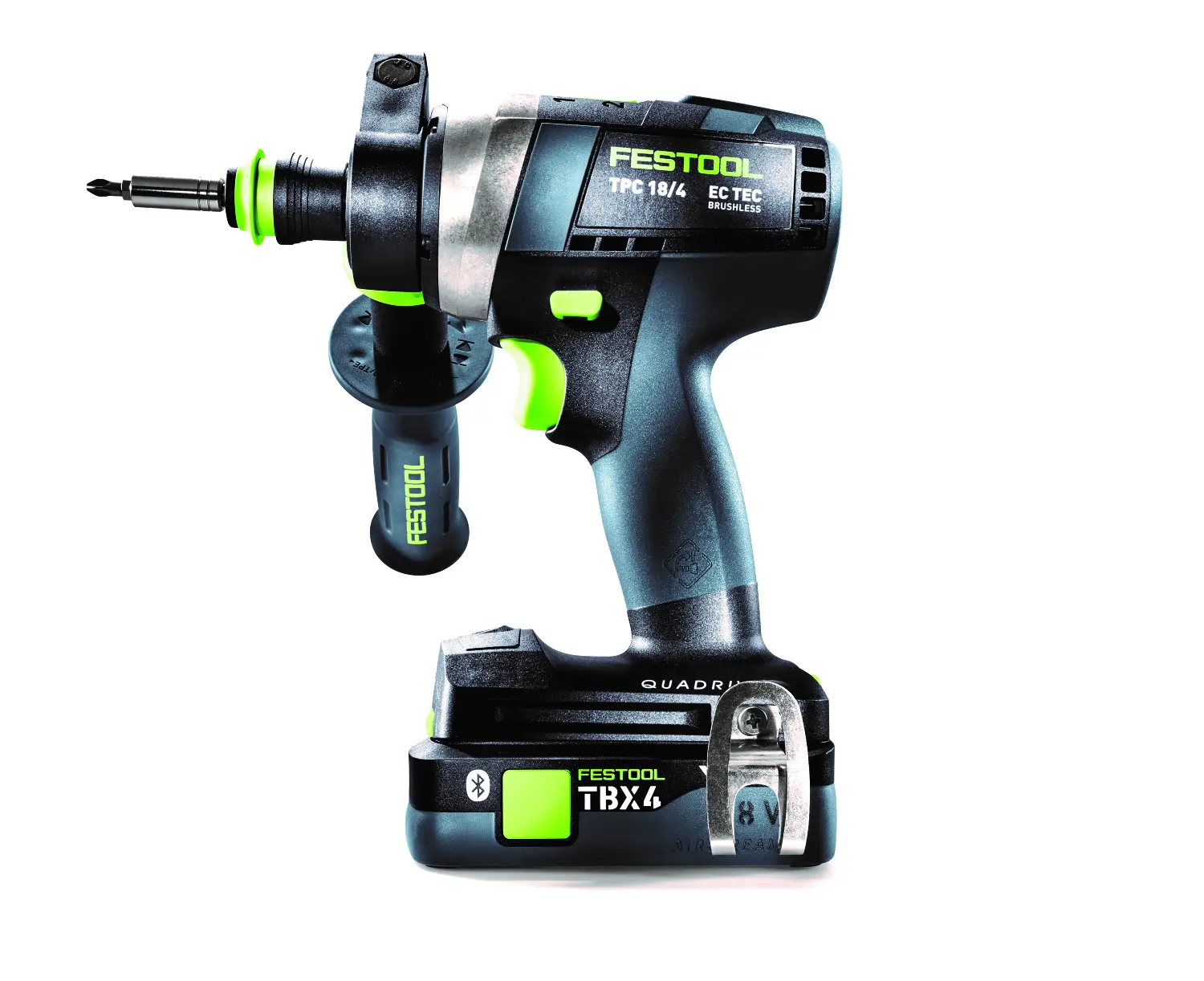 Festool 579371 QUADRIVE TPC 18/4 TBX4,0 I-Plus Li-ion accu klopboormachines set (2 x 4,0Ah) in systainer
