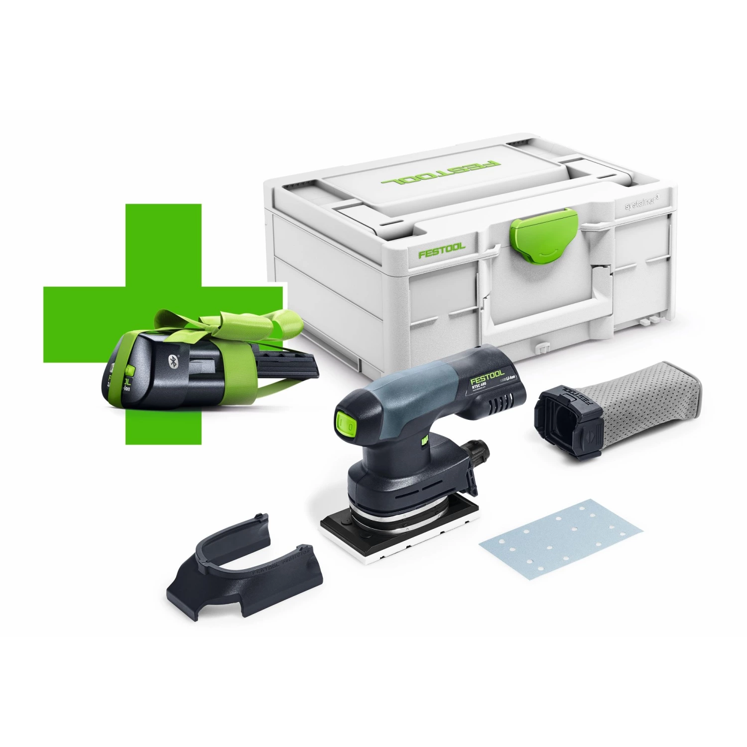 Festool RTSC 400-Basic ERGO 18V Li-Ion accu Vlakschuurmachine in systainer - met 3.1Ah accu-image