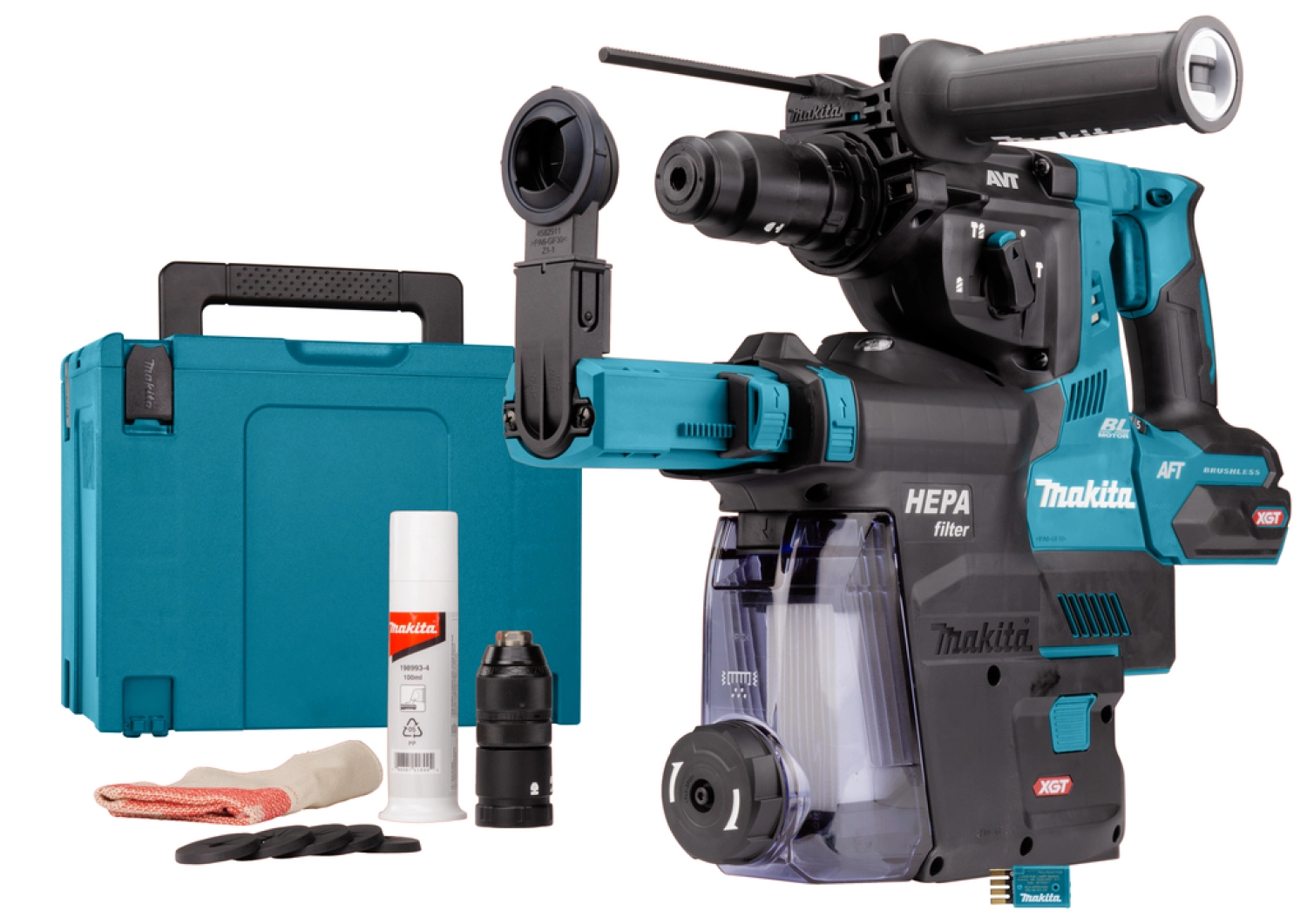 Makita HR002GZ05 Perforateur burineur sans-fil - XGT 40V max Li-ion- SDS-Plus - Système d'aspiration - 2,9 J - Brushless - Machine seule-image