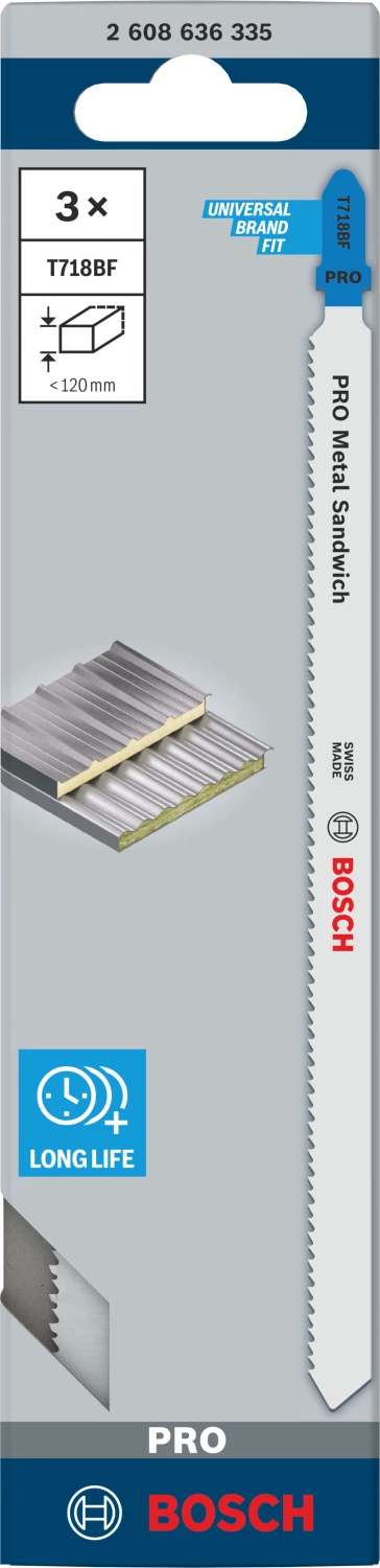 Bosch 2608636335 / T 718 BF BiM Decoupeerzaagblad Flexible - Sandwich materiaal (3st)-image