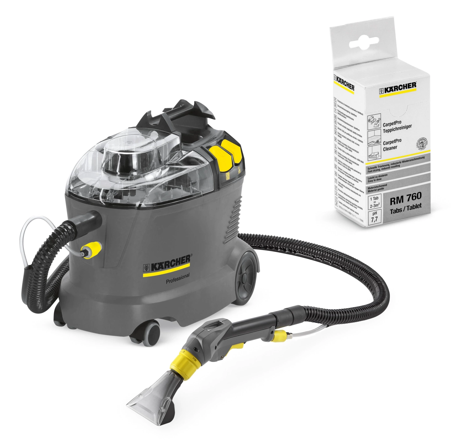 Kärcher Professional Puzzi 8/1 C Tapijtreiniger - 1200W (inclusief 16 tabletten)-image