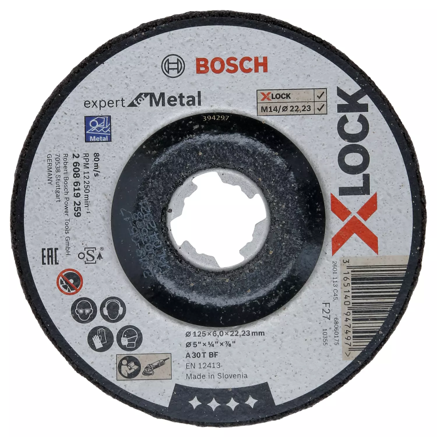 Bosch 2608619259 - X-LOCK Afbraamschijf Expert for Metal 125x6x22.23mm, bombée-image