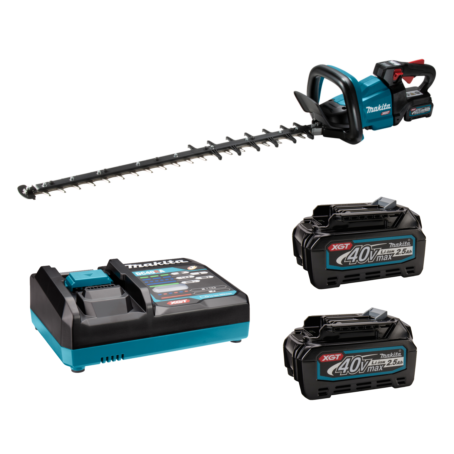 Makita UH007GD201 Taille-haie sans-fil - XGT 40 V Max - 2 batteries 2,5 Ah - 750 mm - Version élagage-image