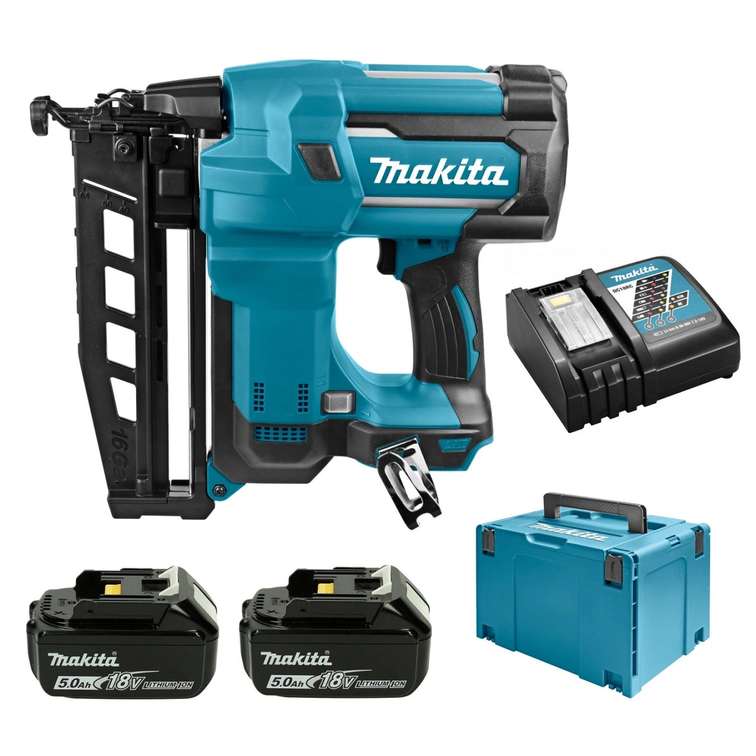 Makita DBN600RTJ 18V Li-Ion accu brad tacker set (2x 5,0Ah accu) in Mbox-image