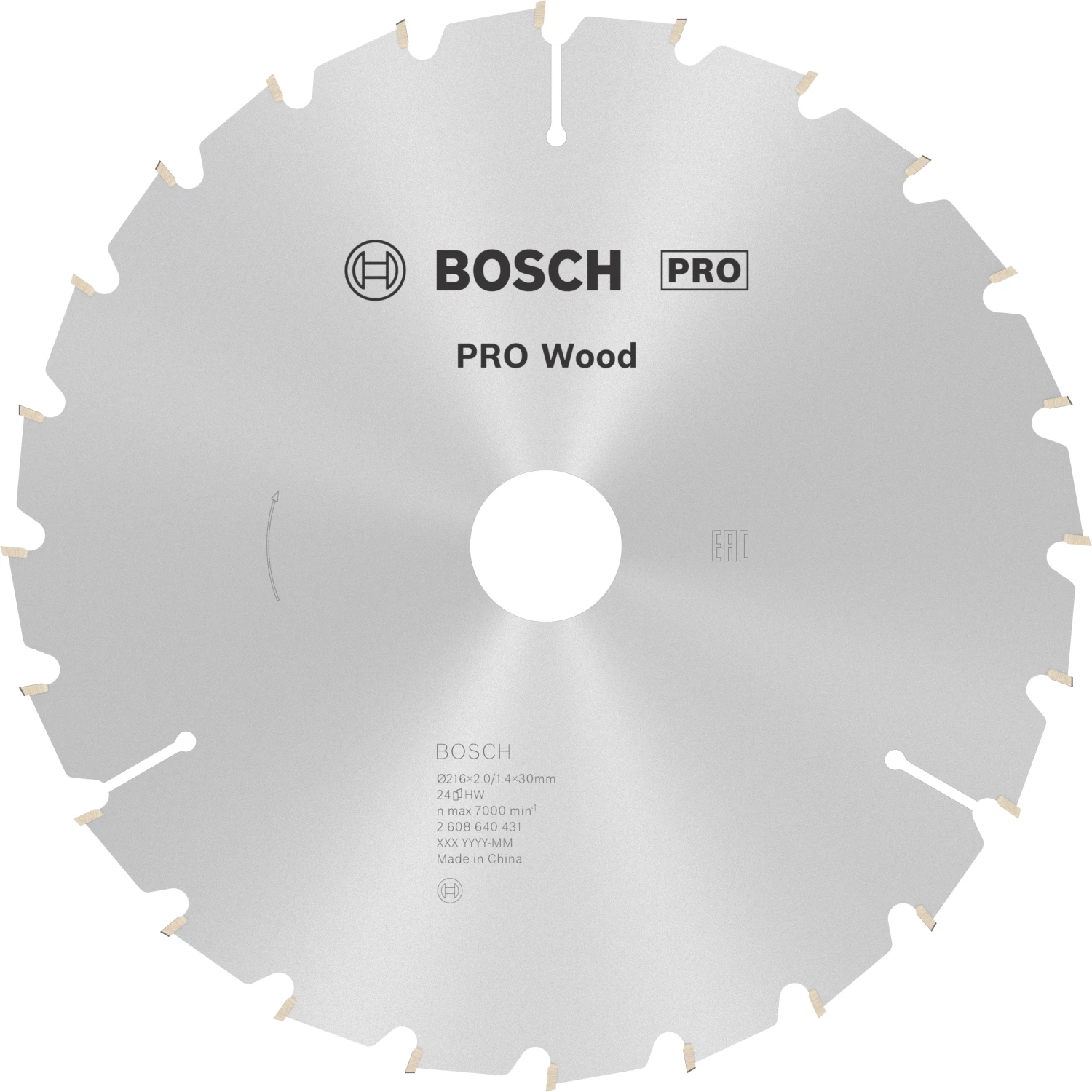 Bosch 2608640431 PRO afkortzaagblad voor Hout - 216 x 30 x 24T-image