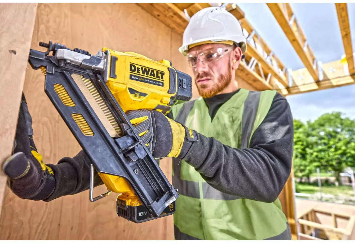 DeWALT DCN930N 18V Li-ion corps de Cloueuse de construction - Single-shot & bumpfire - 50-90 mm - sans balais-image