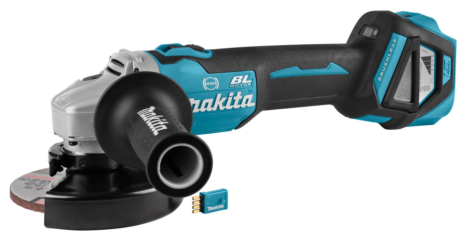 Makita DGA514RTJU Meuleuse d'angle sans-fil - 18V Li-ion - AWS - 2 batteries 5,0 ah - Mbox - 125 mm - Brushless-image