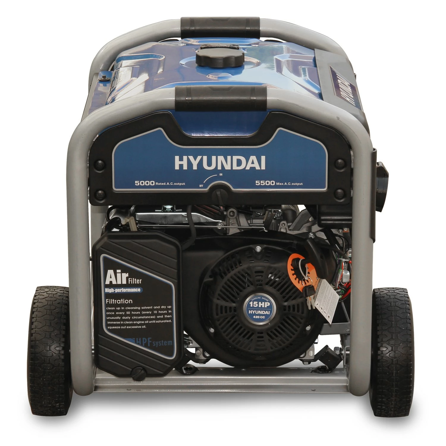 Hyundai LS6875EB Benzine generator met elektrische start - OHV Motor - 5000W