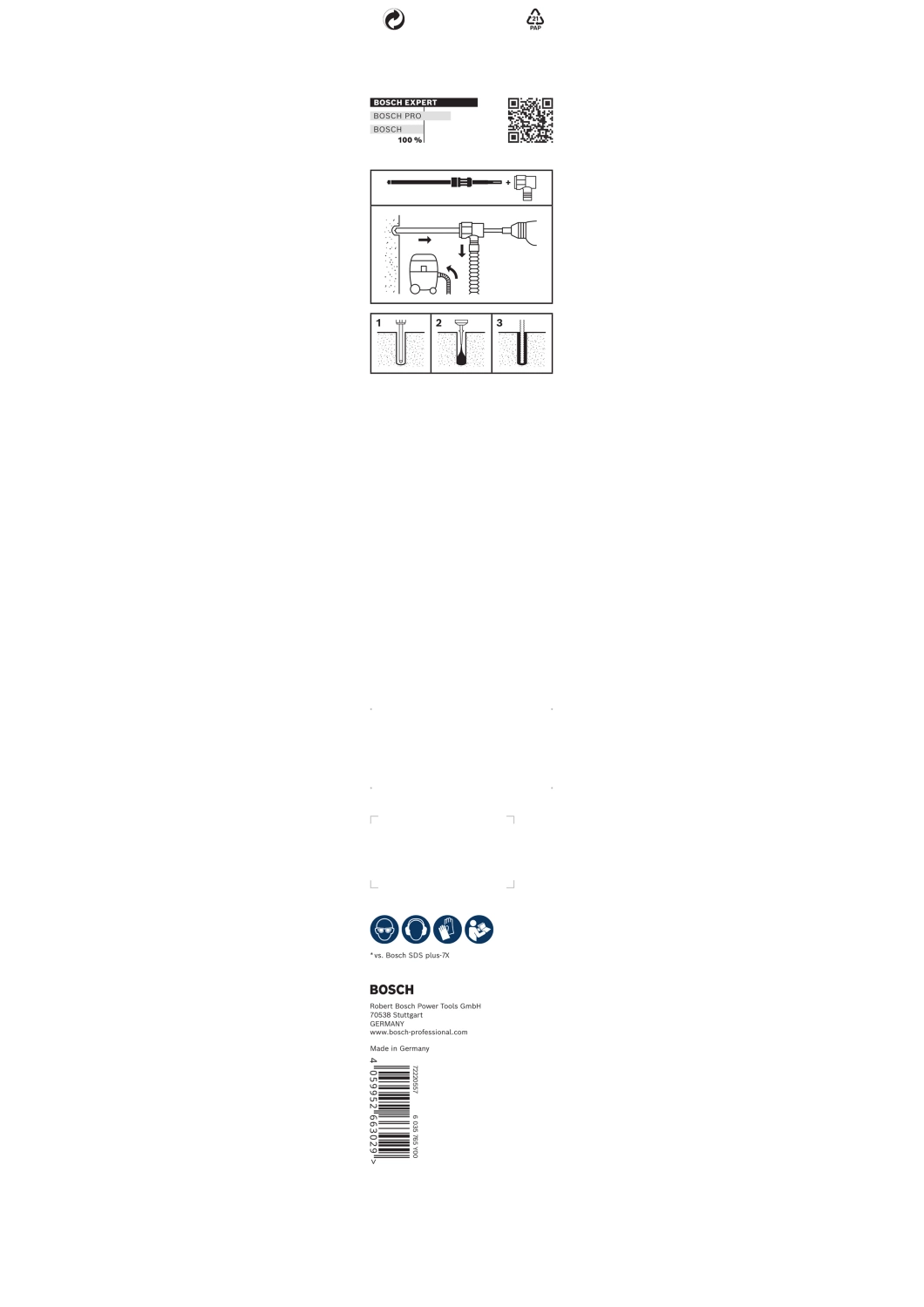 Bosch 2608901770 EXPERT Foret à marteau SDS Clean SDS plus-8X - 14x400x550mm-image