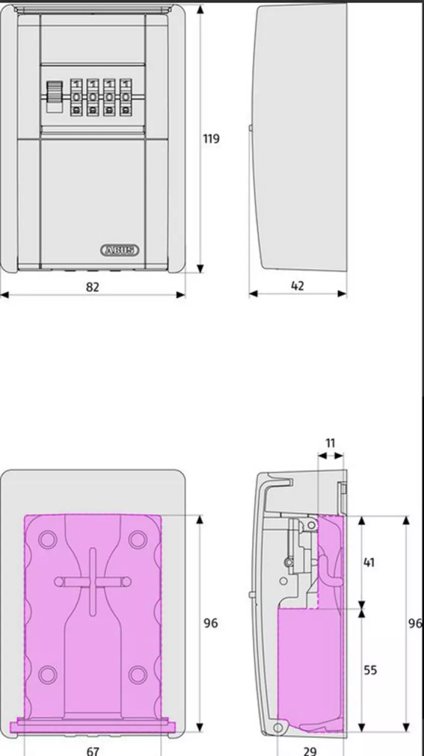 Abus ABU787C Wand sleutelkluis - Cijfercombinatie-image