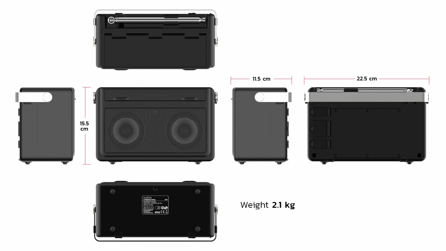 PerfectPro Audisse WiFi Internet accu bouwradio - FM RDS - DAB+ - werkt op netstroom & lithium accu-image