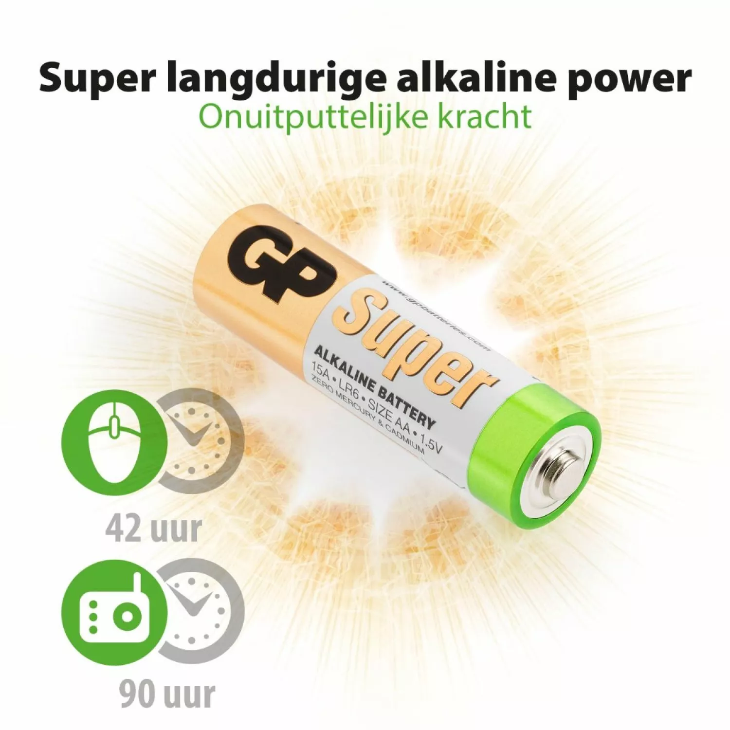 GP Alkaline Super Batterijen1,5V (40st) - AA - 030E15AS40-2-image