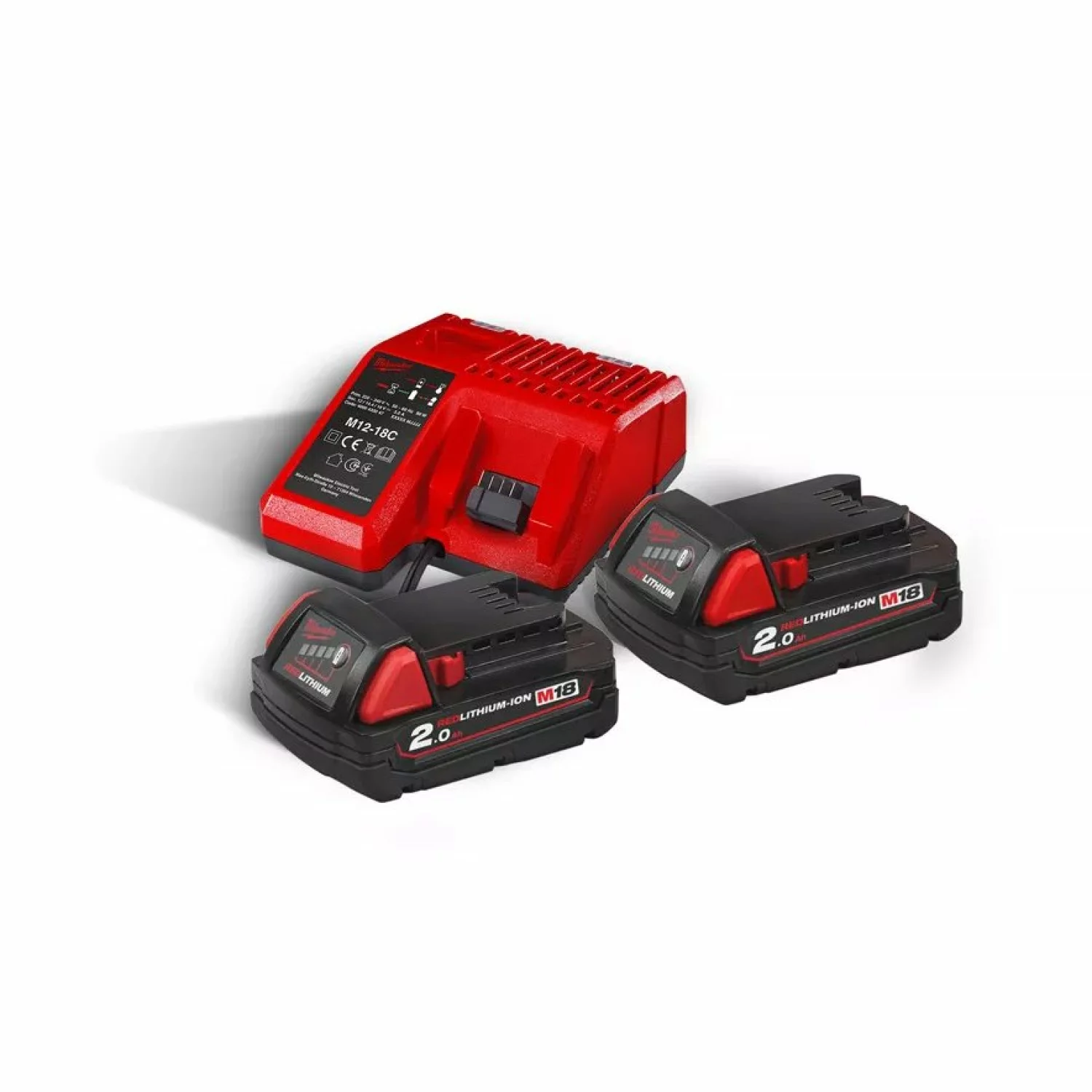 Milwaukee M18 NRG-202 18V Li-Ion Set de démarrage batteries et chargeur - 2,0Ah-image