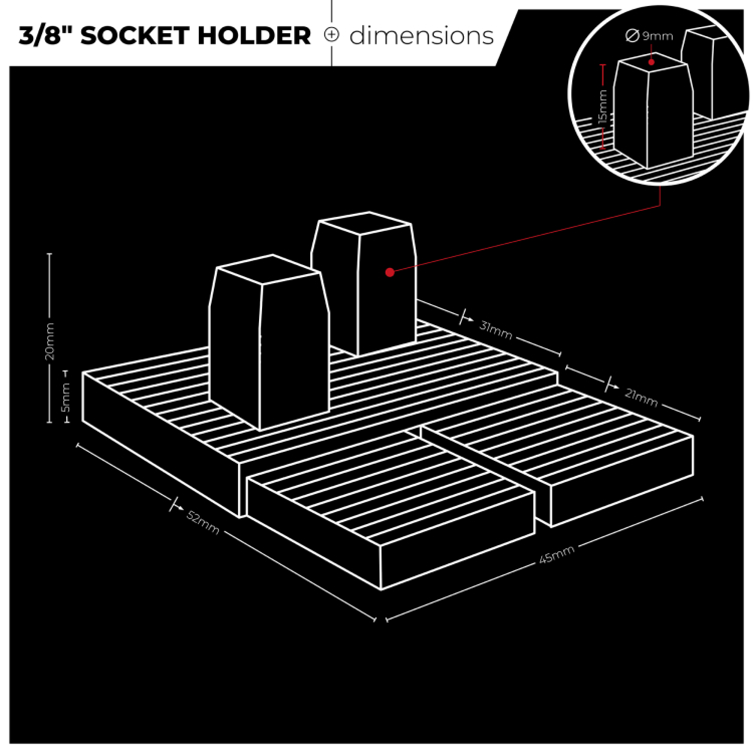 StealthMounts DHSP-1/2-SK-10 Drawer Hive Dophouder 1/2" voor ladekast - zwart - 10 stuks-image