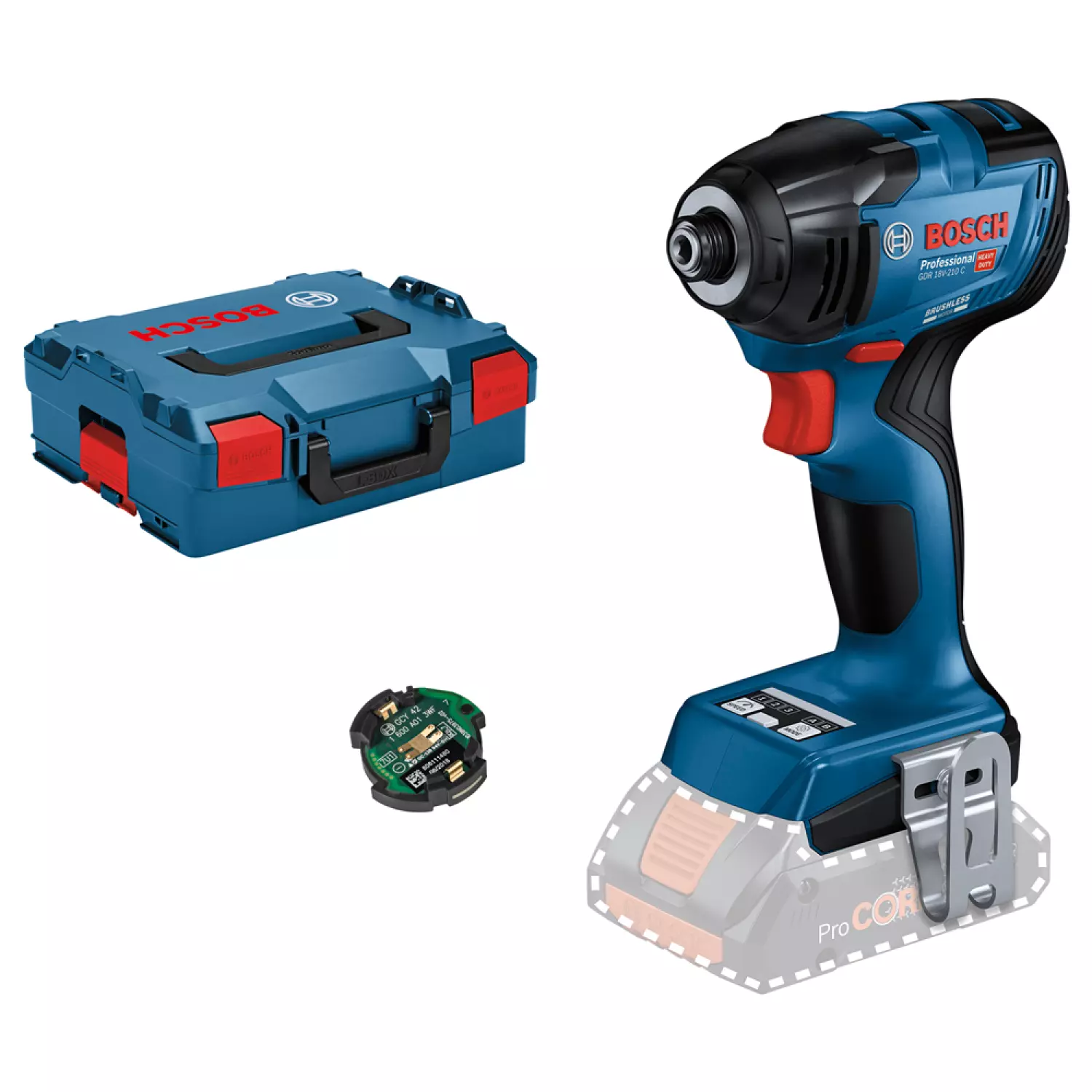 Bosch GDR 18V-210 C 18V Tournevis de bataille de batterie Li-ion dans L-Boxx-image