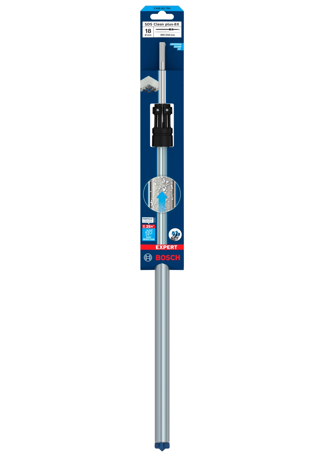 Bosch 2608901780 EXPERT Foret à marteau SDS Clean SDS plus-8X - 18x400x550mm-image