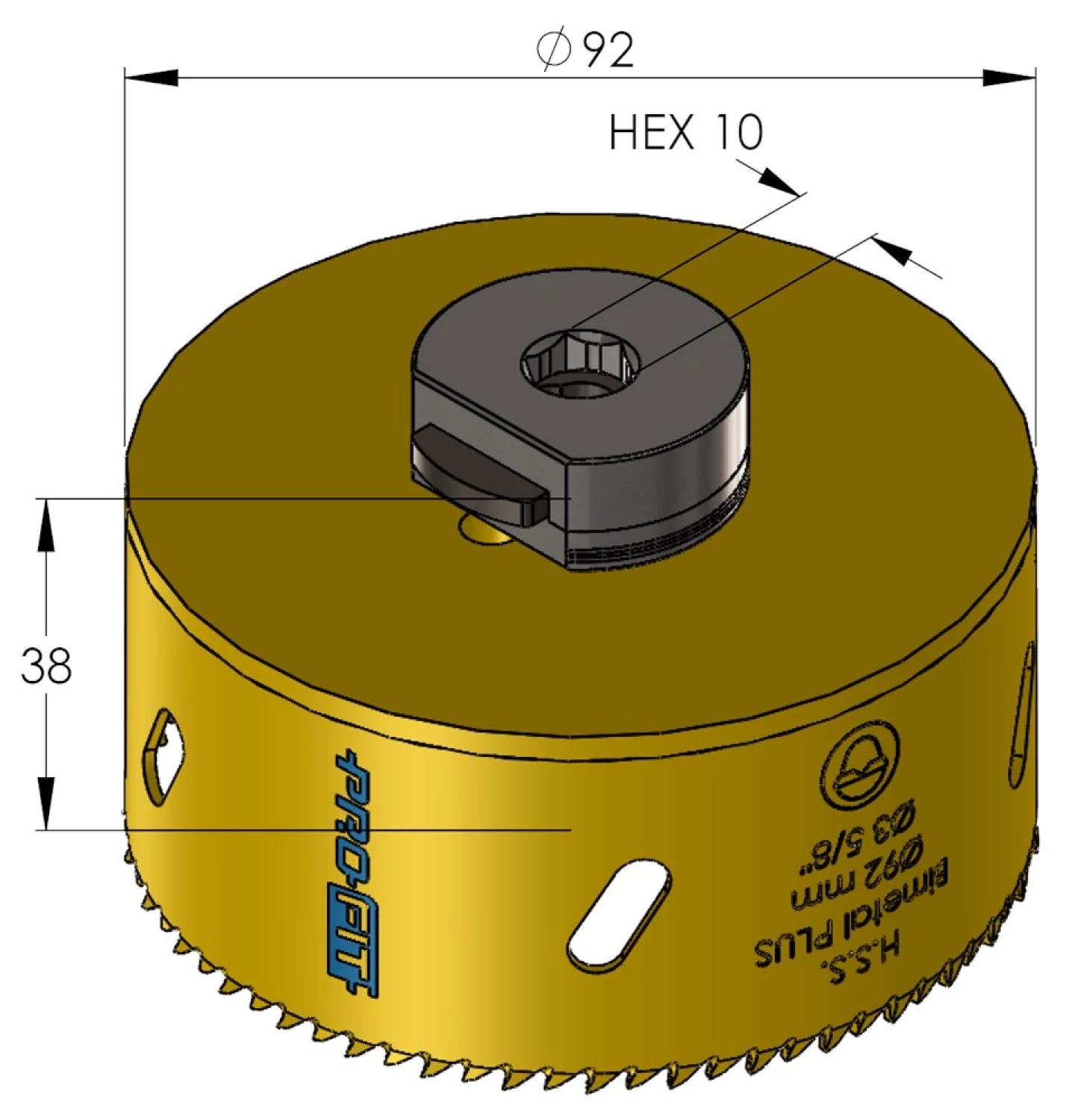 ProFit 9051092 Scie cloche BiMetal Plus - 92 mm-image