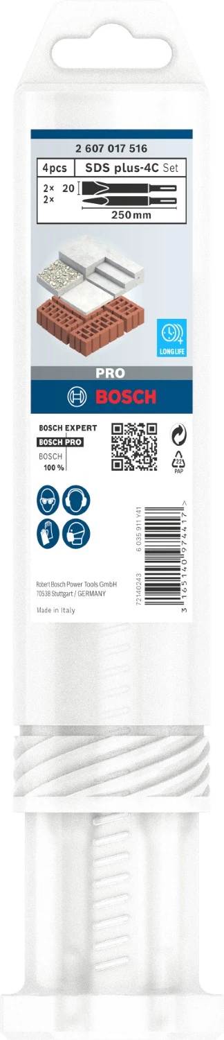 Bosch 2607017516 PRO Jeu de 4 burins SDS plus-4C-image