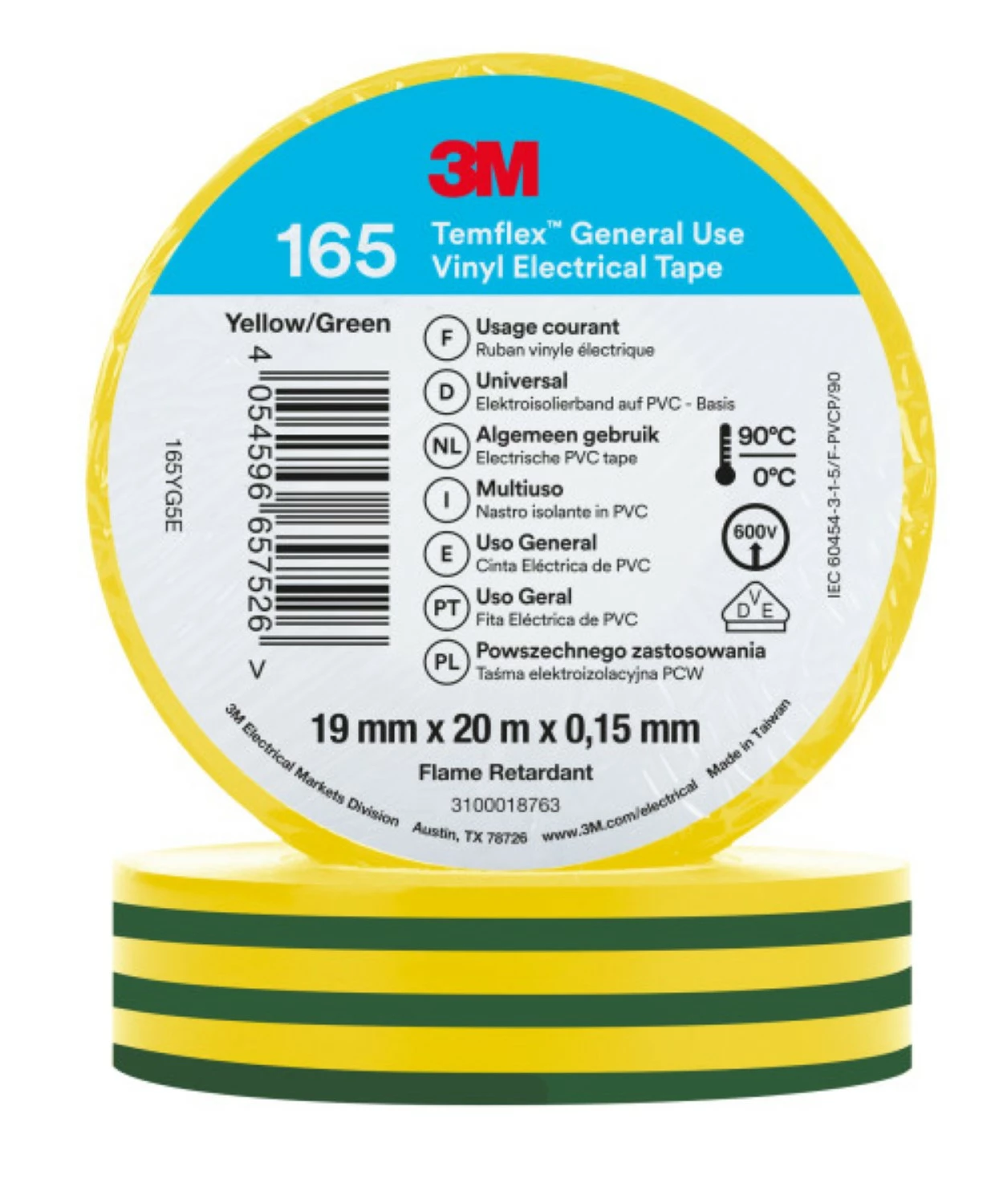 3M 165 Temflex Vinyl Isolatietape-image