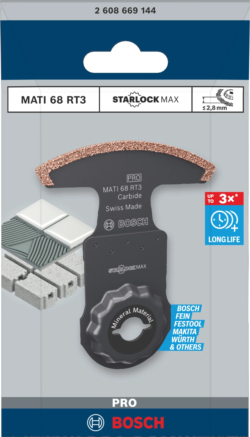 Bosch MATI 68 RT3 PRO lame de scie angulaire pour outils multifonctions, pour mortier de coupe et béton cellulaire (1 pièce)-image