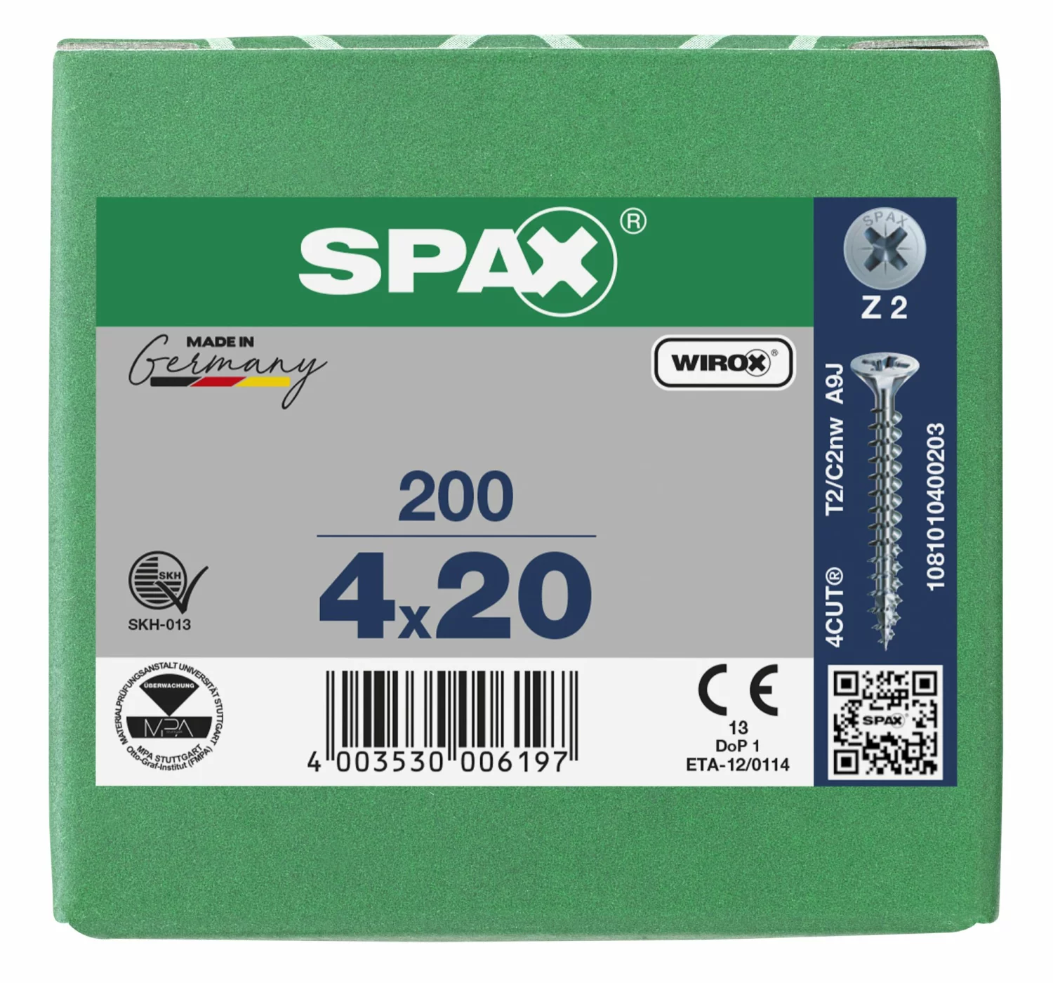SPAX Universele schroeven verzonken kop - voldraad - Z2 - 4.0x20 mm (200st)-image