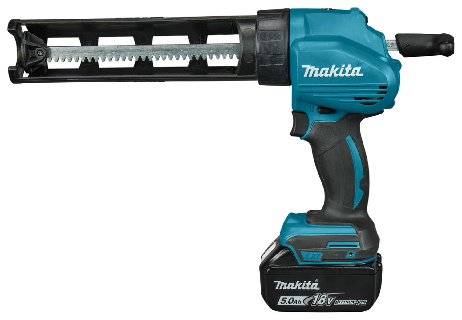 Makita DCG180RTX 18V Li-Ion Accu lijm- en kitspuit set (1x 5.0Ah accu) incl. kokerhouder- en worsthouder in koffer-image