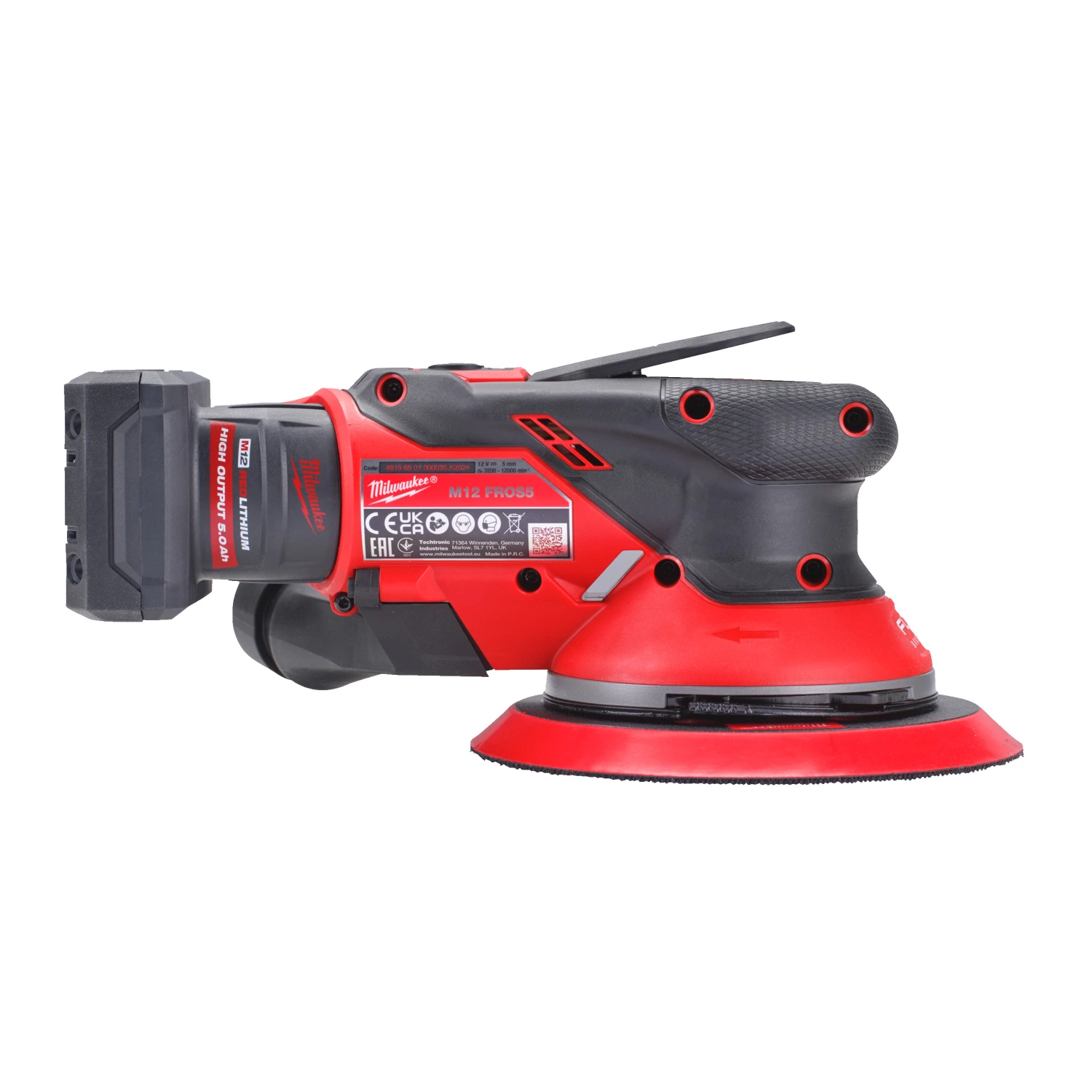 Milwaukee M12 FROS5-502X Batterie Li-ion 12 V Ensemble de ponceuses excentriques (2 batteries 5,0 Ah) dans une boîte HD - 150 mm-image
