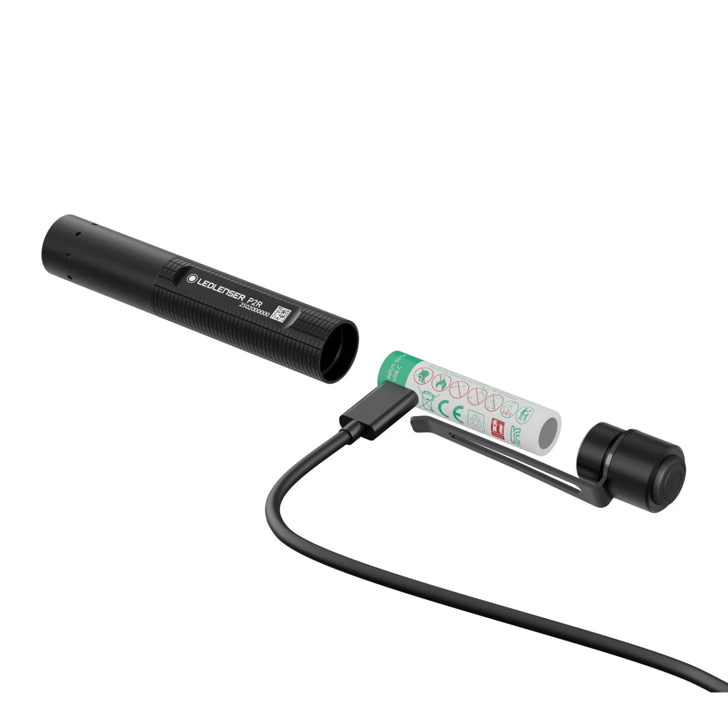 Ledlenser P2R Lampe torche LED - IP54 - 200Lm - Rechargeable-image