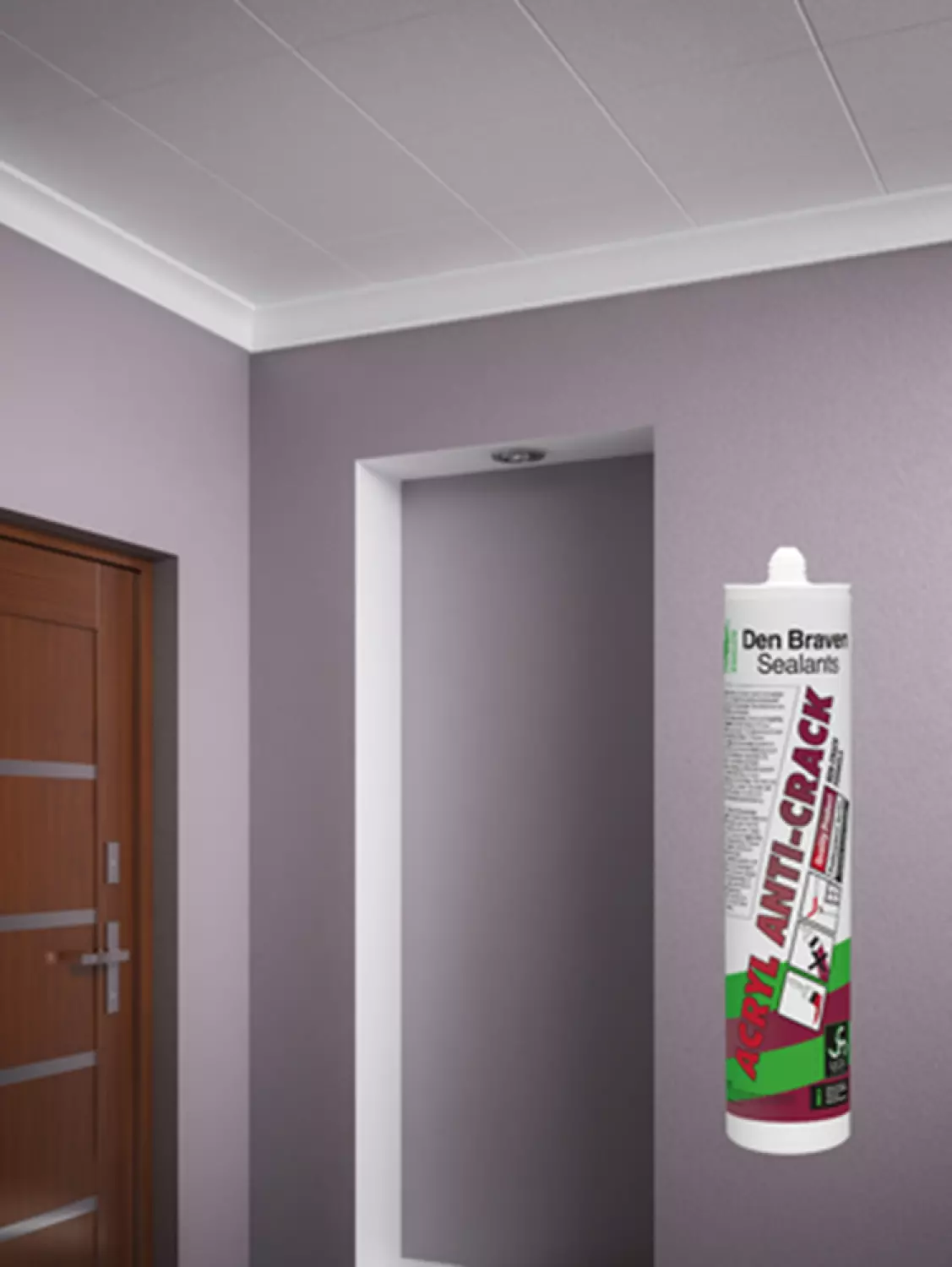 Zwaluw Den Braven 11615201 - Mastic acrylique - Blanc - 310ml-image