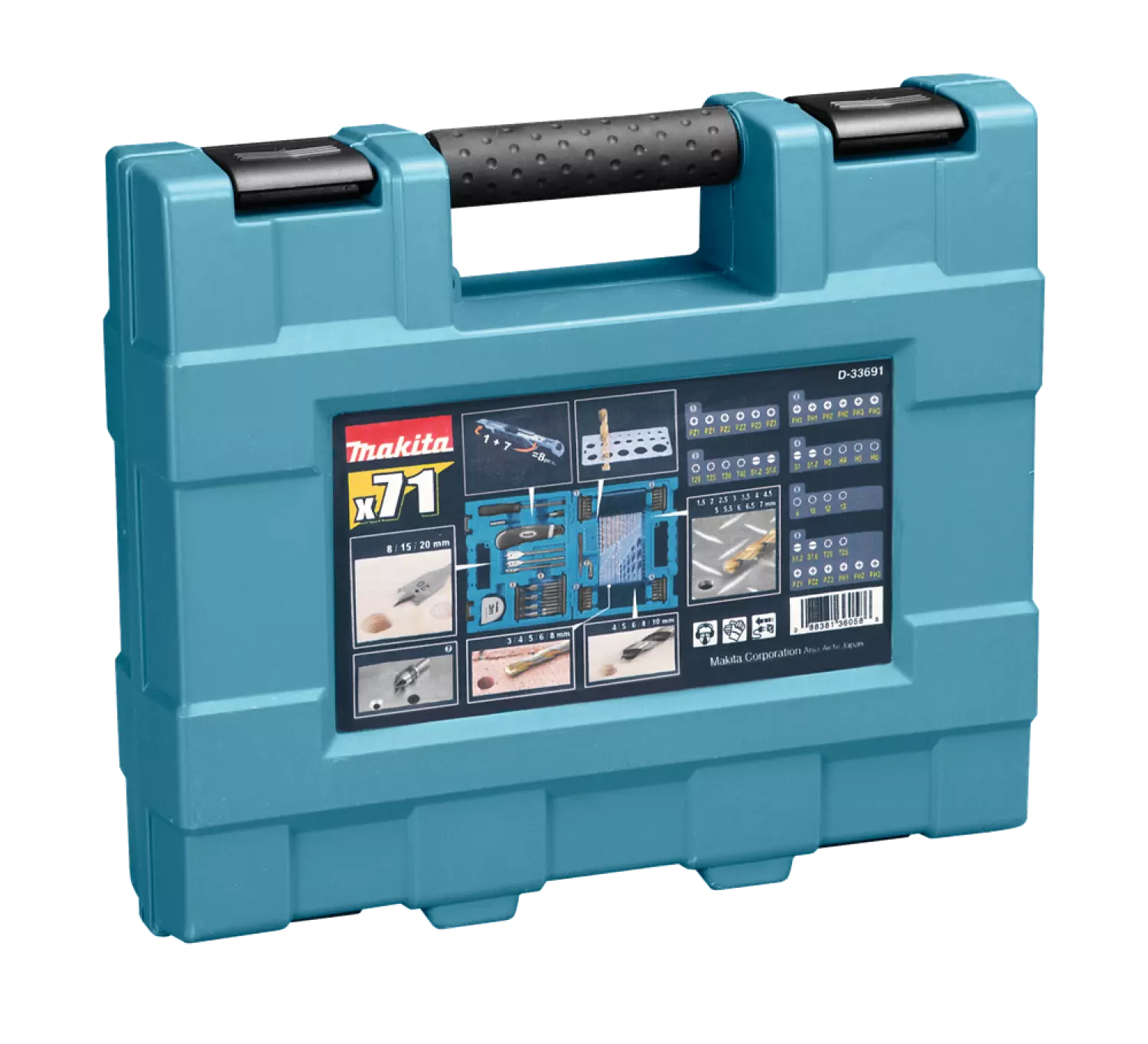 Makita D-33691 jeu de d'accessoires 71-pièces dans coffret-image