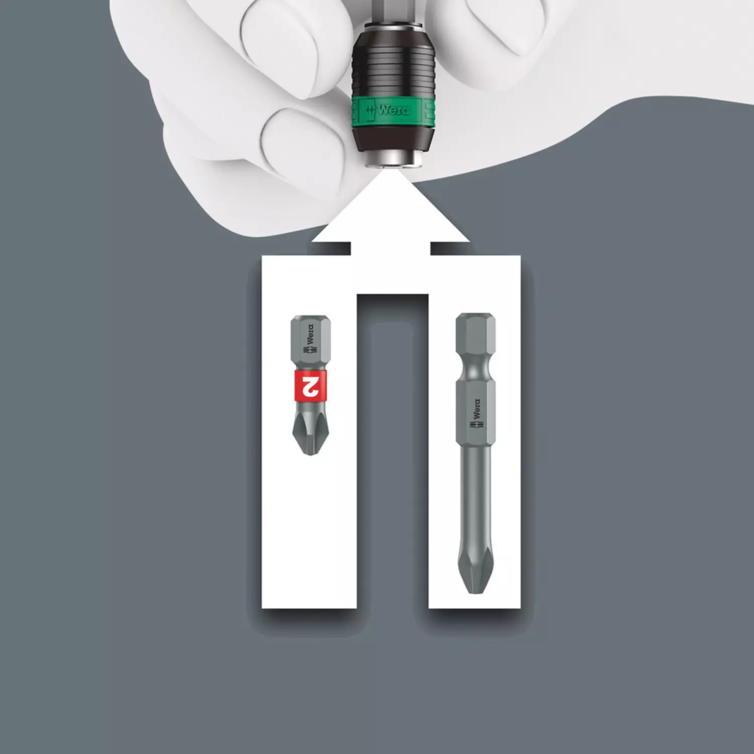 Wera 05136072001 19-piece Kraftform Kompakt 400 RA SHK Set 1 Bit screwdriver set-image