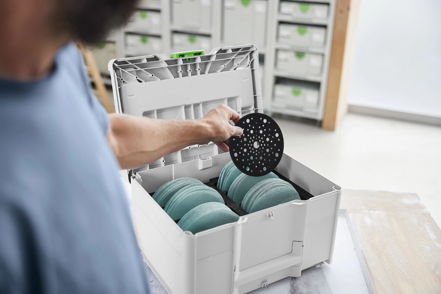 Festool SYS-STF D150 GR NET-Set matériau de ponçage-Systainer³ Granat SYS-STF Granat Net D 150 en systainer-image